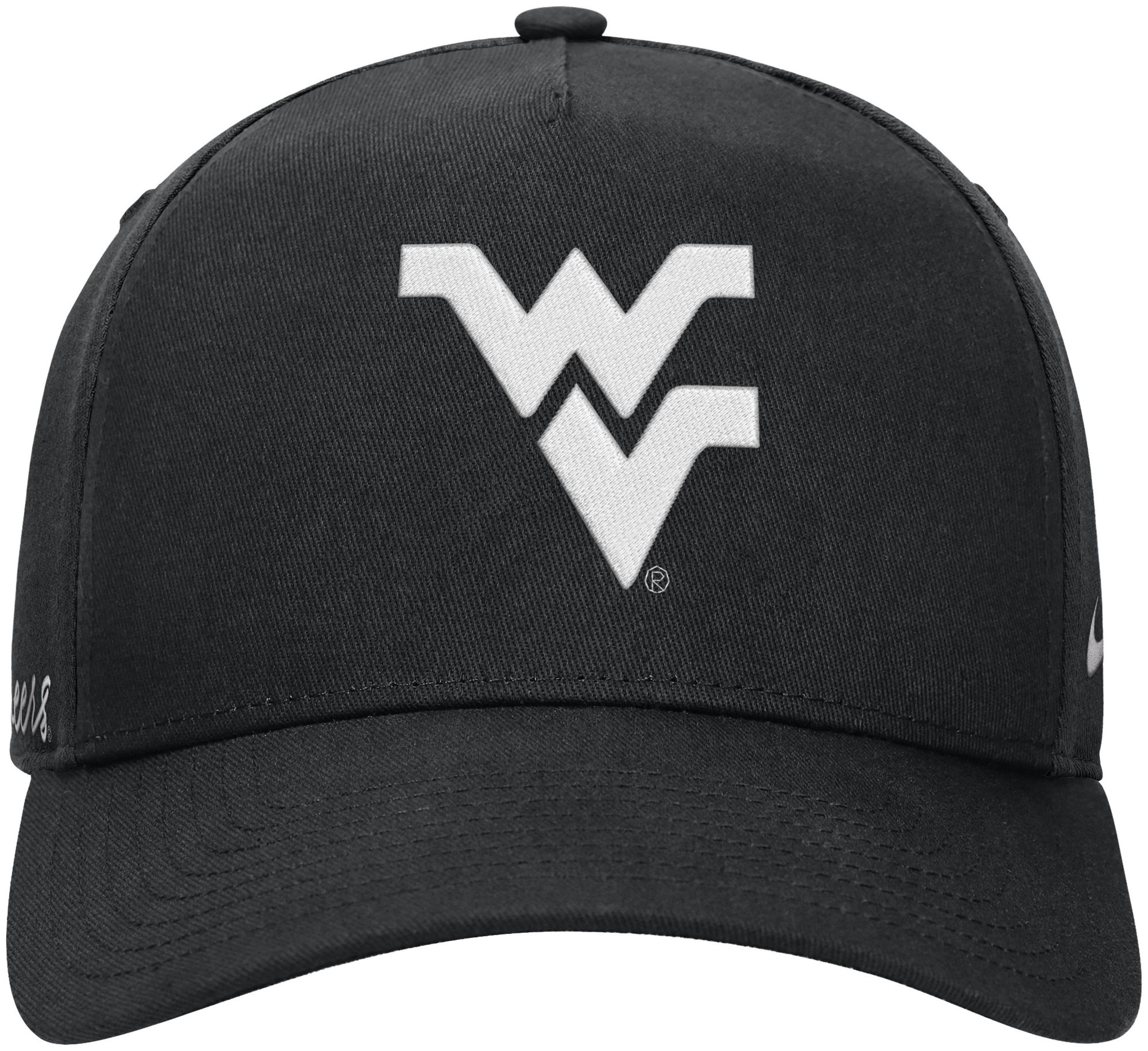 Nike Adult West Virginia Mountaineers Black Rise A-Frame Adjustable Hat product image