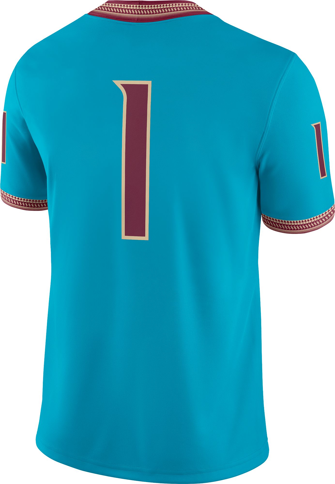 Nike Men's Florida State Seminoles #1 Turquoise Dri-FIT Replica Alternate Football Game Jersey product image