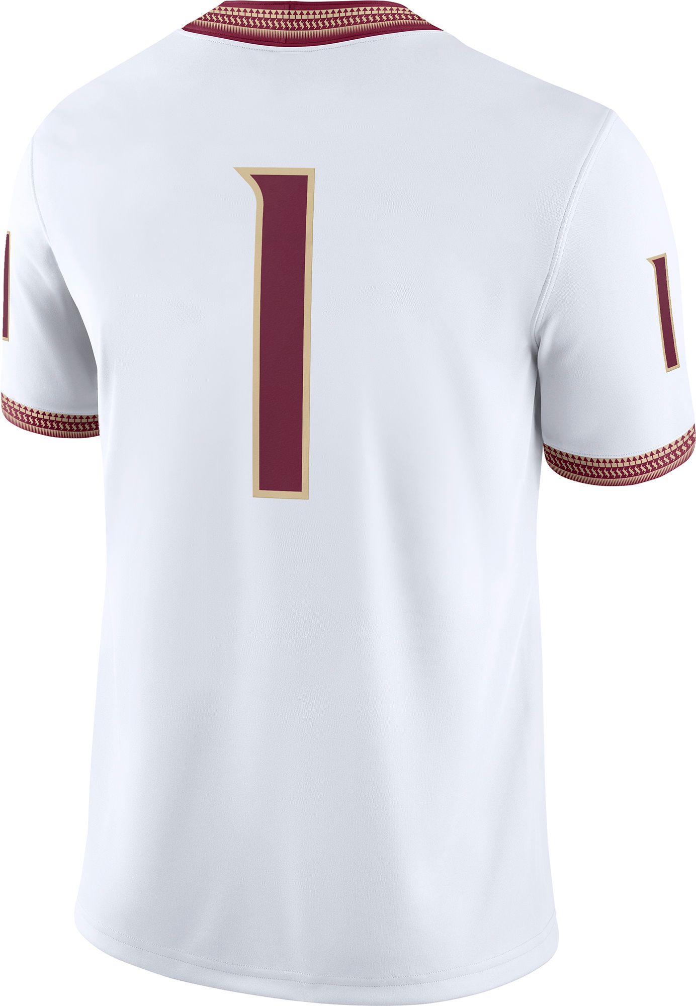 Nike Men's Florida State Seminoles #1 White Dri-FIT Replica Football Game Jersey product image