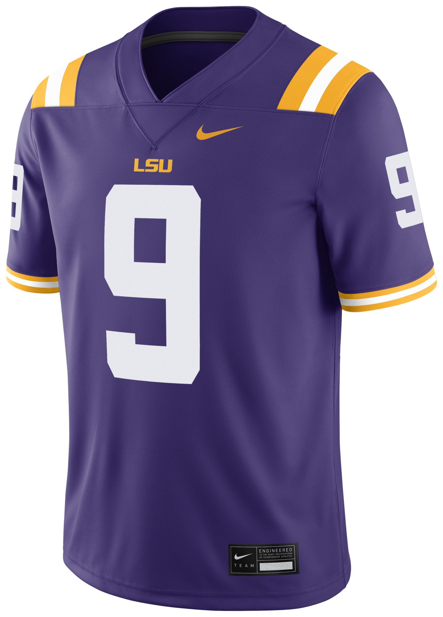 Nike Men's LSU Tigers Joe Burrow #9 Purple Dri-FIT Replica Football ...