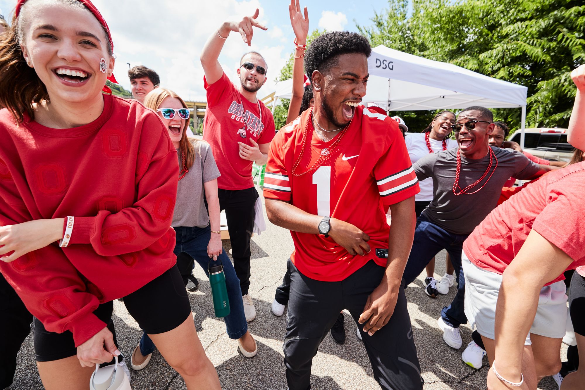 Nike Men's Ohio State Buckeyes #1 Scarlet Dri-FIT Replica Football Game Jersey product image