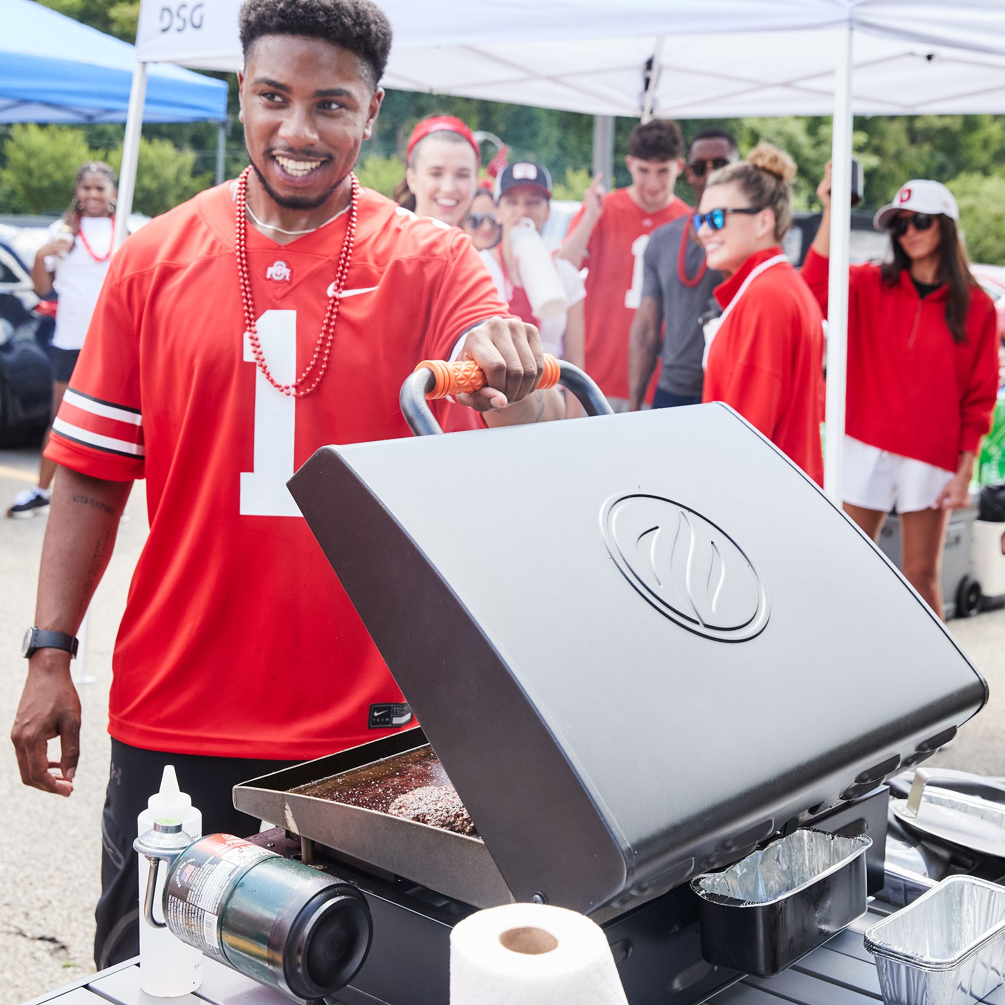 Nike Men's Ohio State Buckeyes #1 Scarlet Dri-FIT Replica Football Game Jersey product image