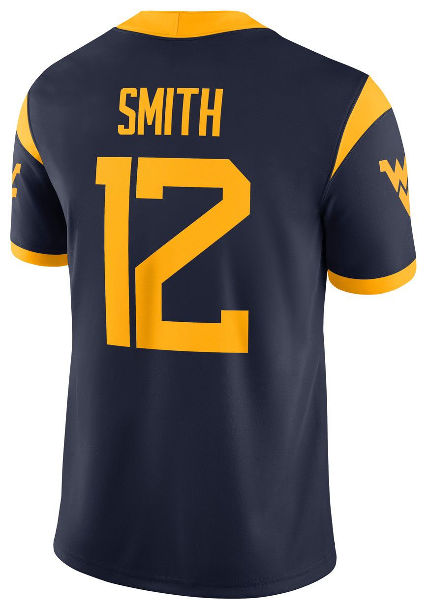 Nike Men's West Virginia Mountaineers Geno Smith #12 Navy Replica Football Jersey product image