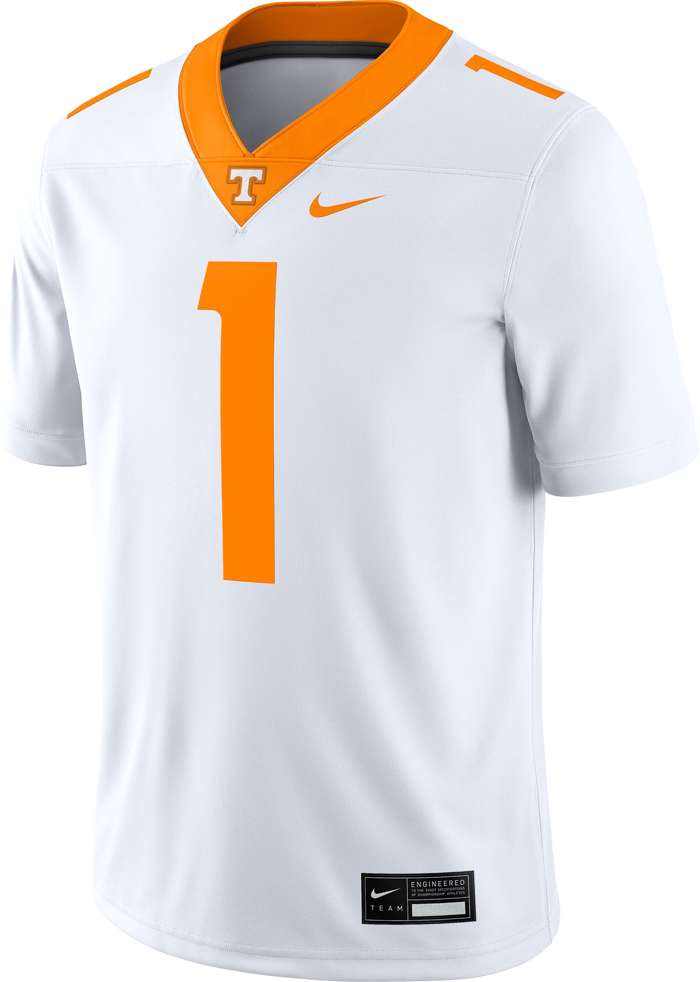Nike Men's Tennessee Volunteers #1 White Dri-FIT Replica Football Game Jersey product image