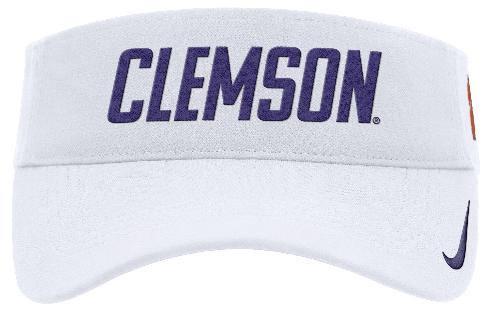 Nike Adult Clemson Tigers White Ace Practice Visor Cap product image