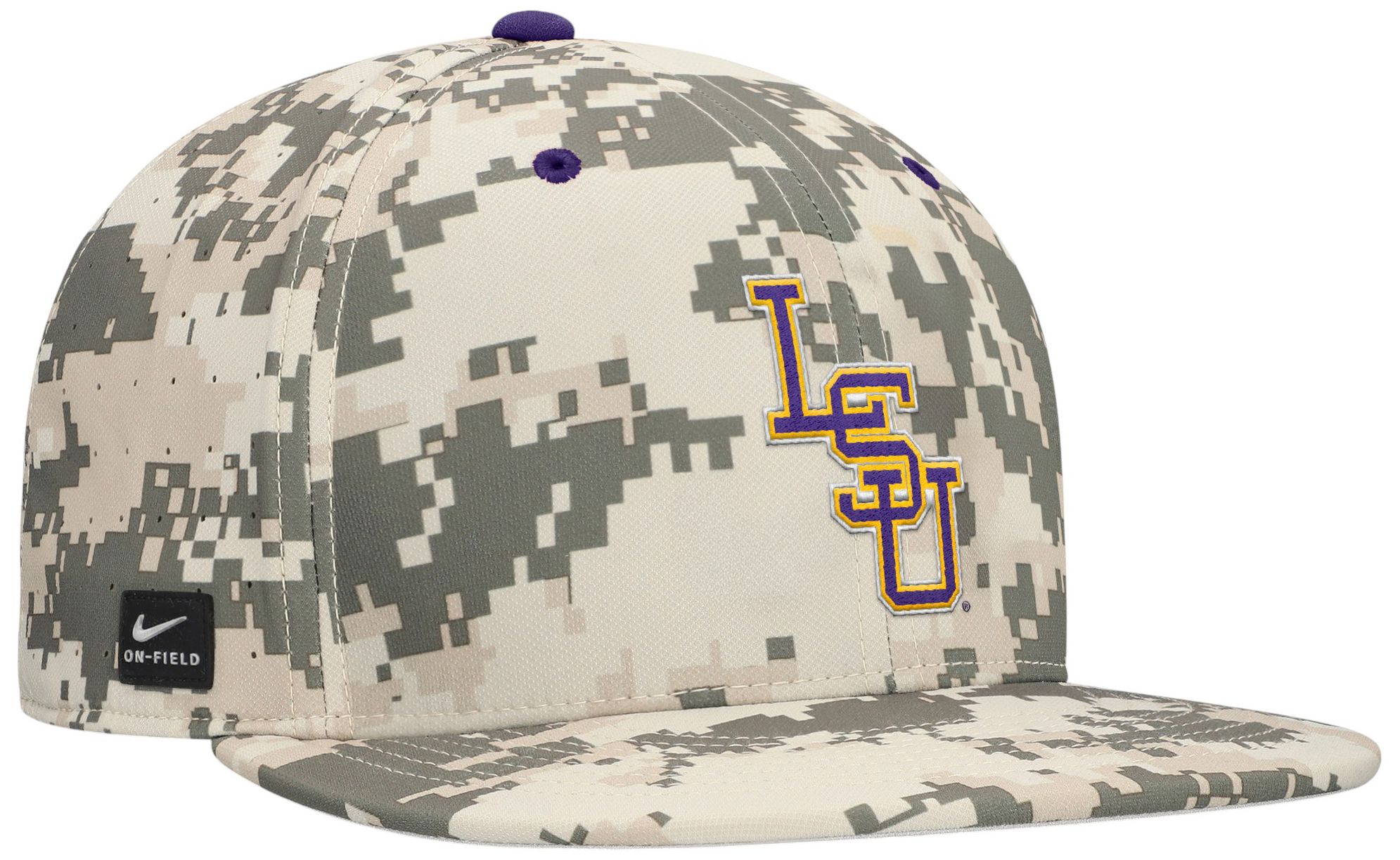 Nike Adult LSU Tigers Camo Aero True Fitted Hat product image