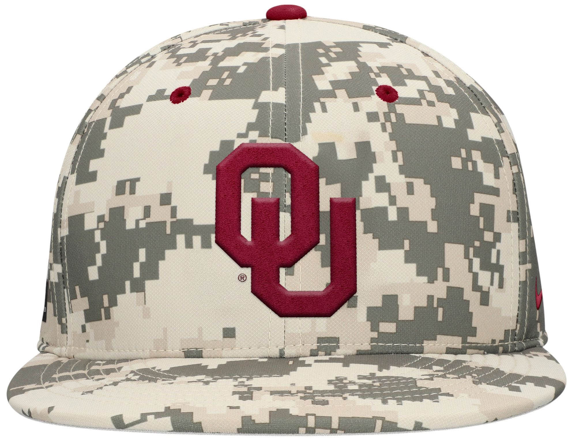 Nike Adult Oklahoma Sooners Camo Aero True Fitted Hat product image