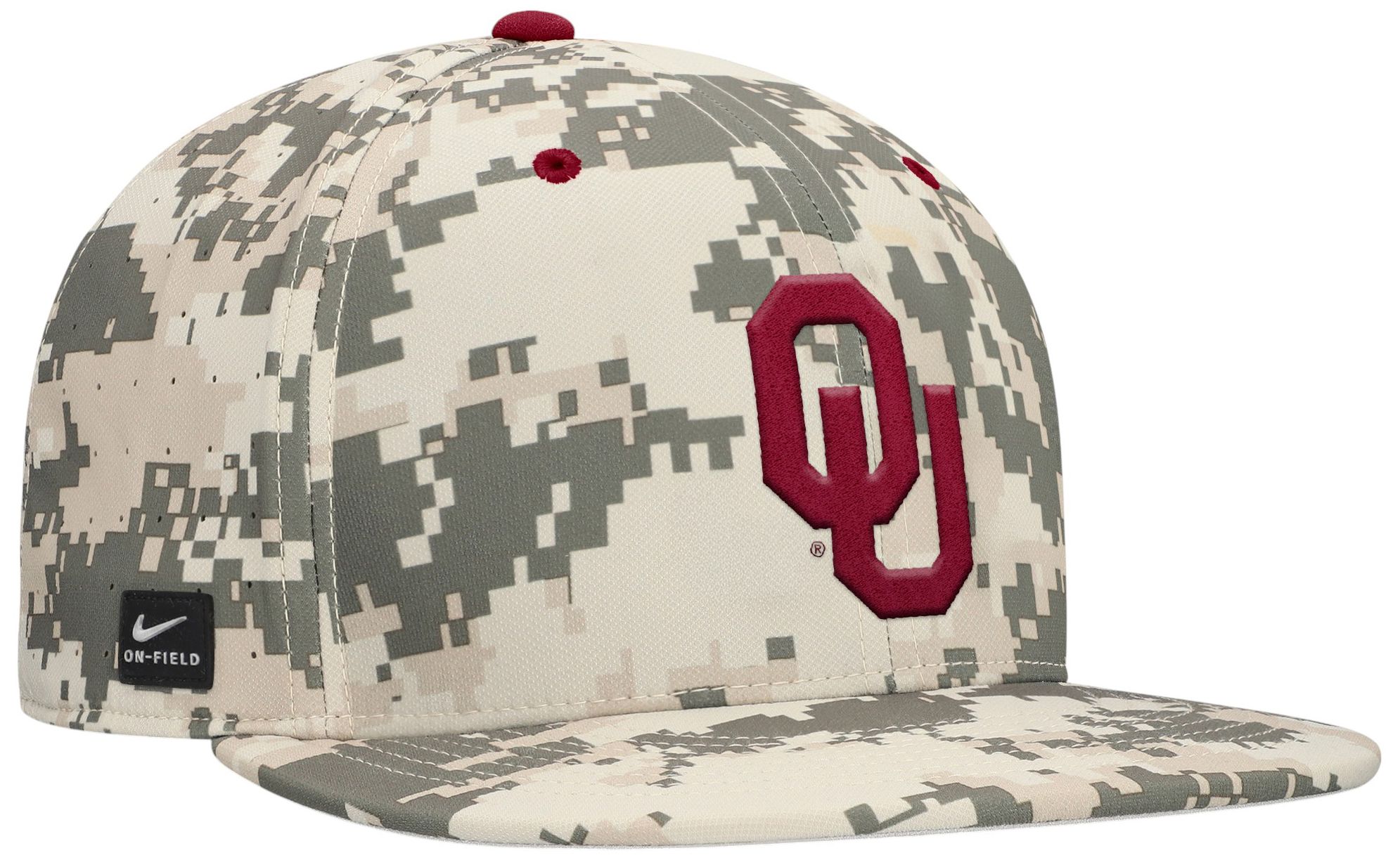Nike Adult Oklahoma Sooners Camo Aero True Fitted Hat product image