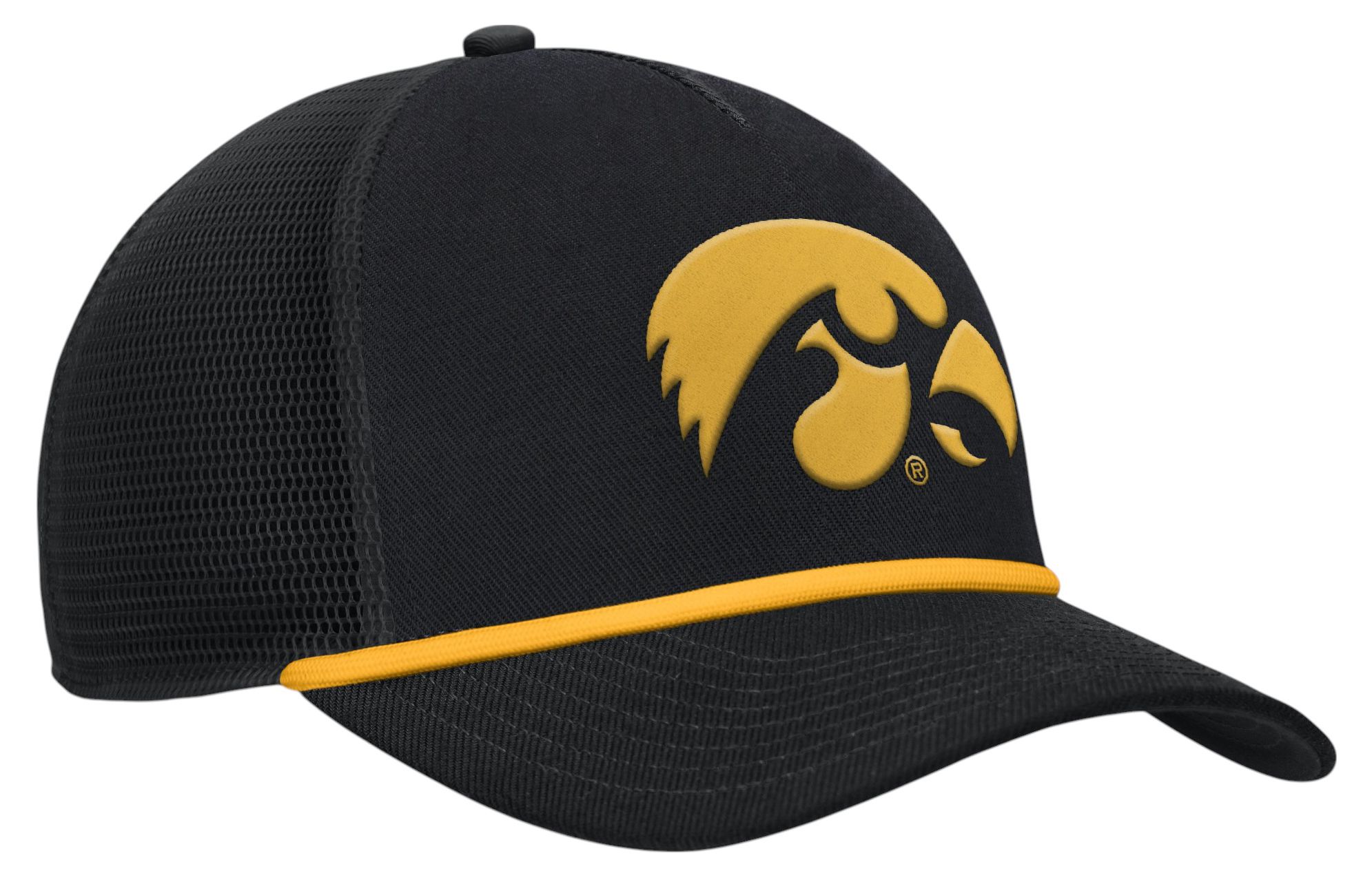Nike Adult Iowa Hawkeyes Black Rope Adjustable Trucker Hat product image