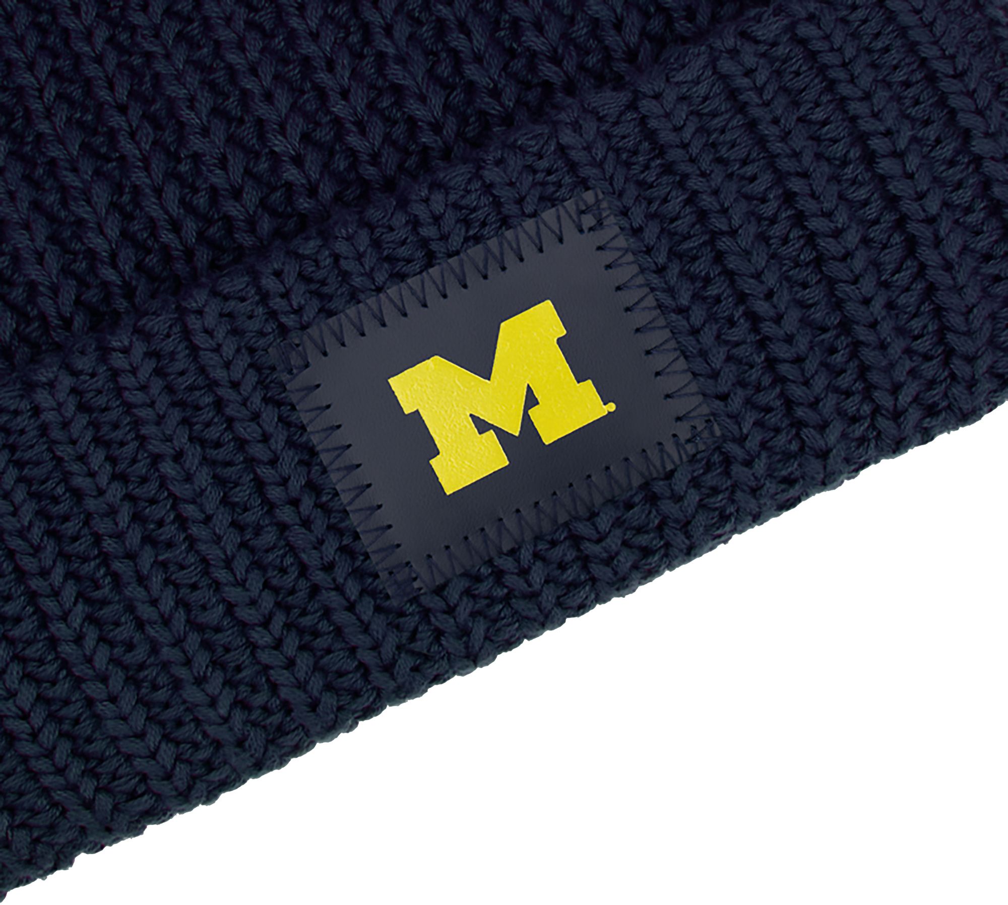 Love Your Melon Michigan Wolverines Blue Pom Knit Beanie product image