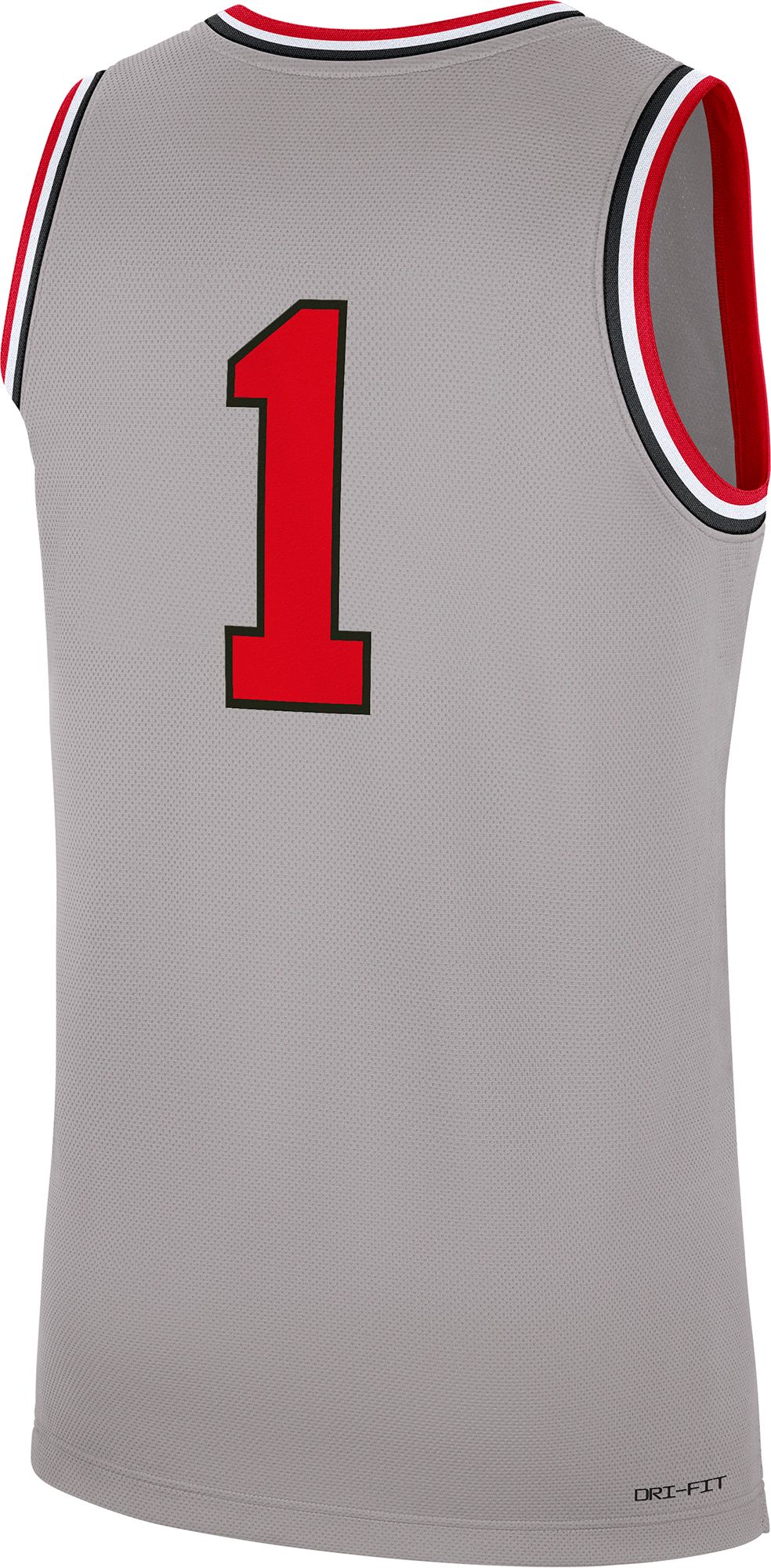 Nike Men's Ohio State Buckeyes Grey Replica Basketball Jersey product image