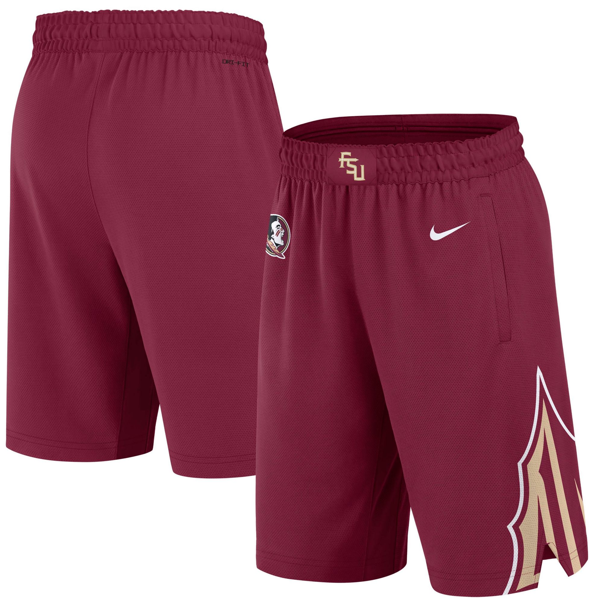 Nike Men's Florida State Seminoles Team Maroon Replica Basketball Shorts product image