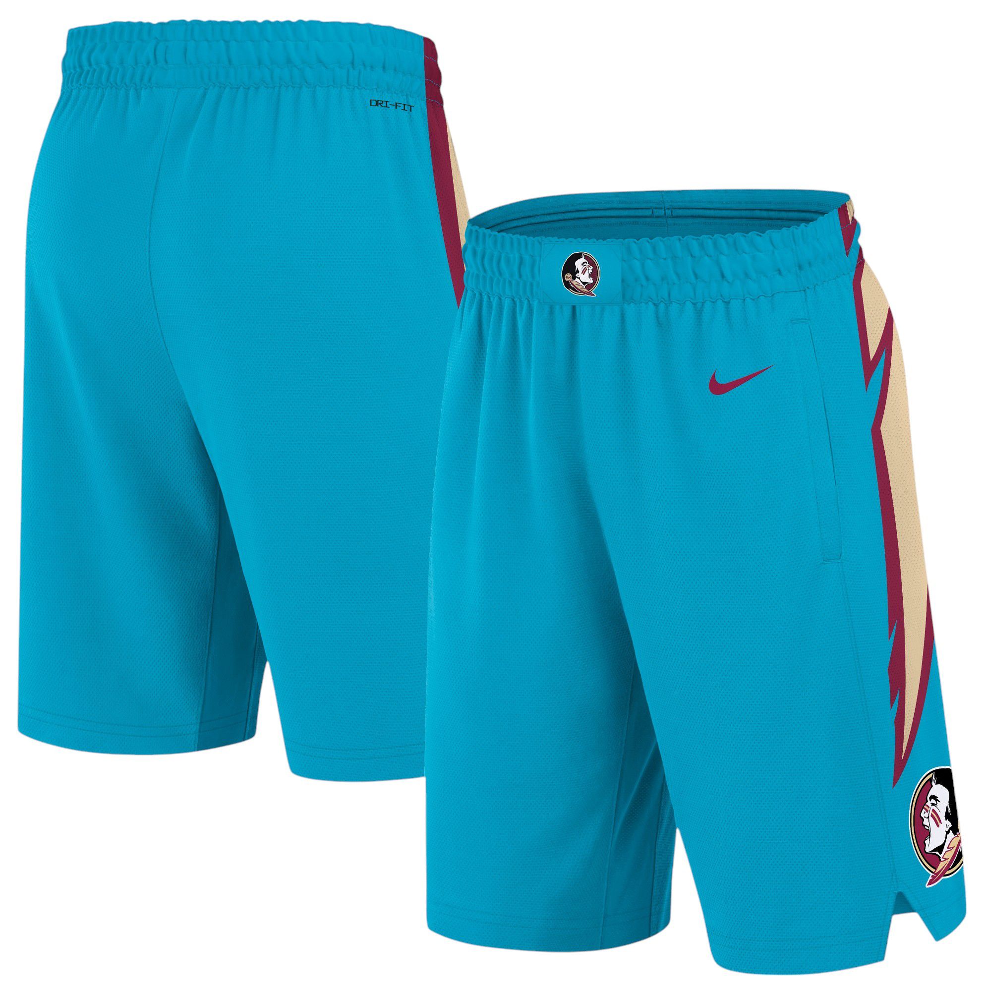 Nike Men's Florida State Seminoles Dark Turquoise Replica Basketball Shorts product image