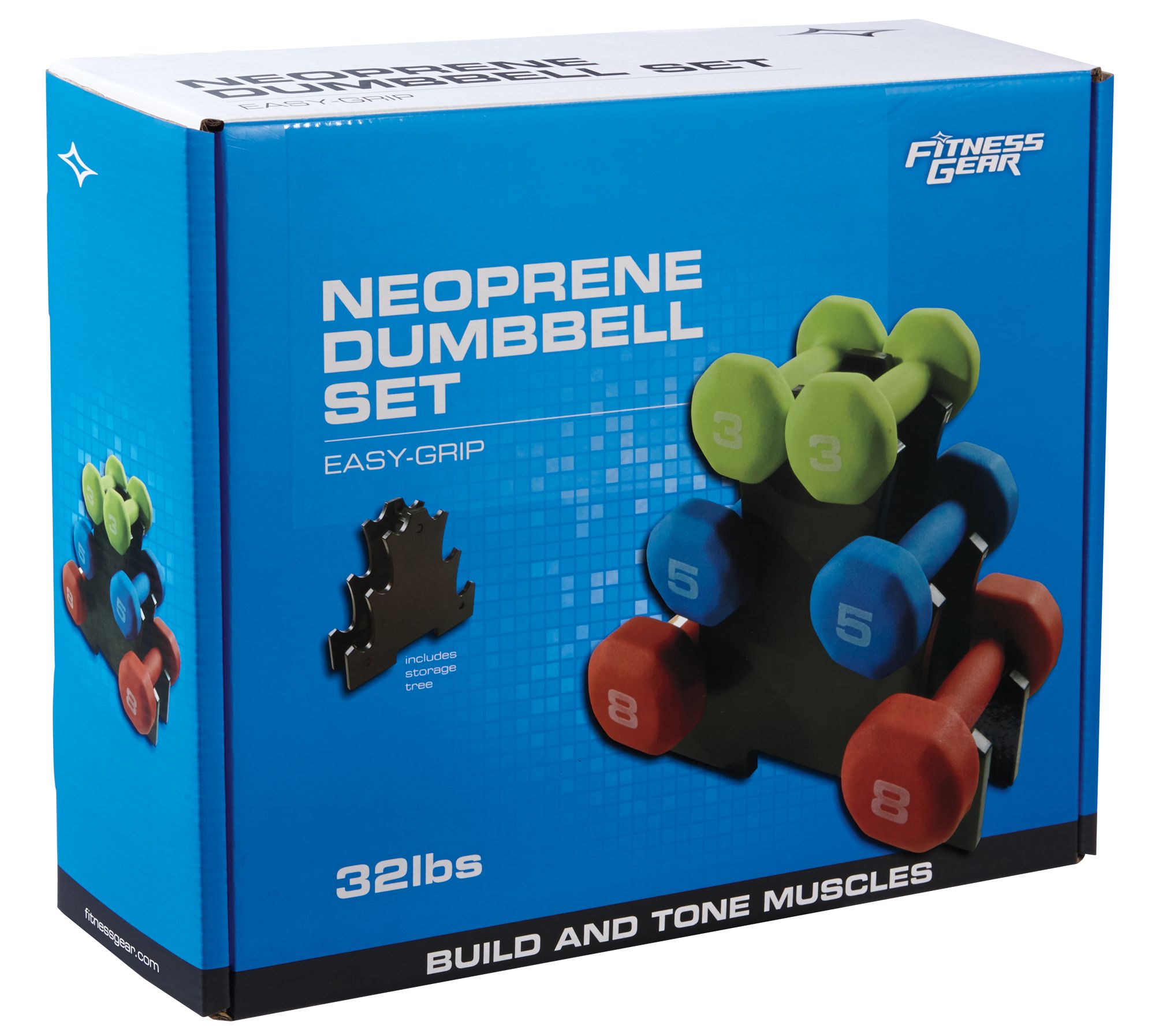 Fitness Gear 32 lb. Neoprene Dumbbell Kit