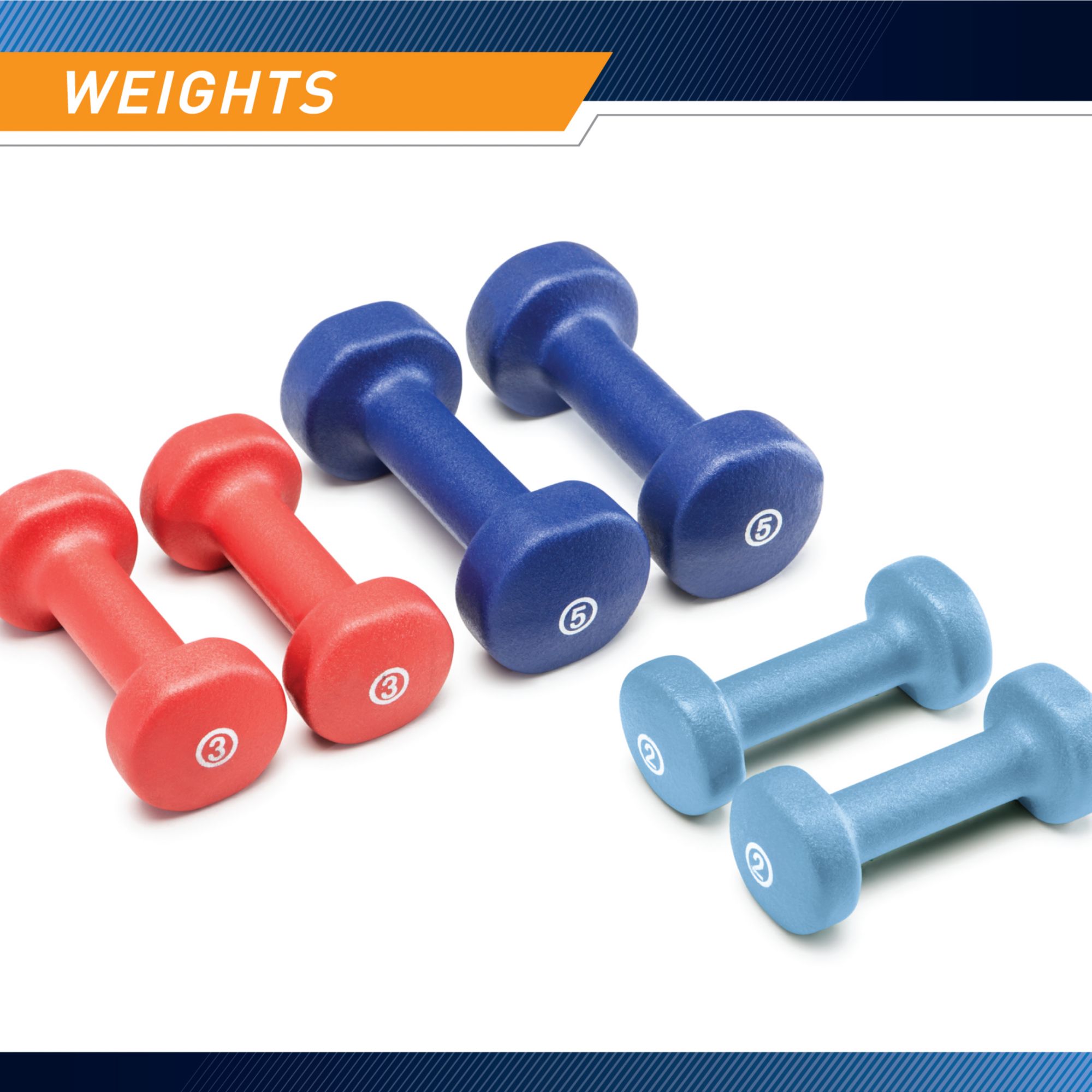 Marcy 3-Pair Neoprene Dumbbell Set