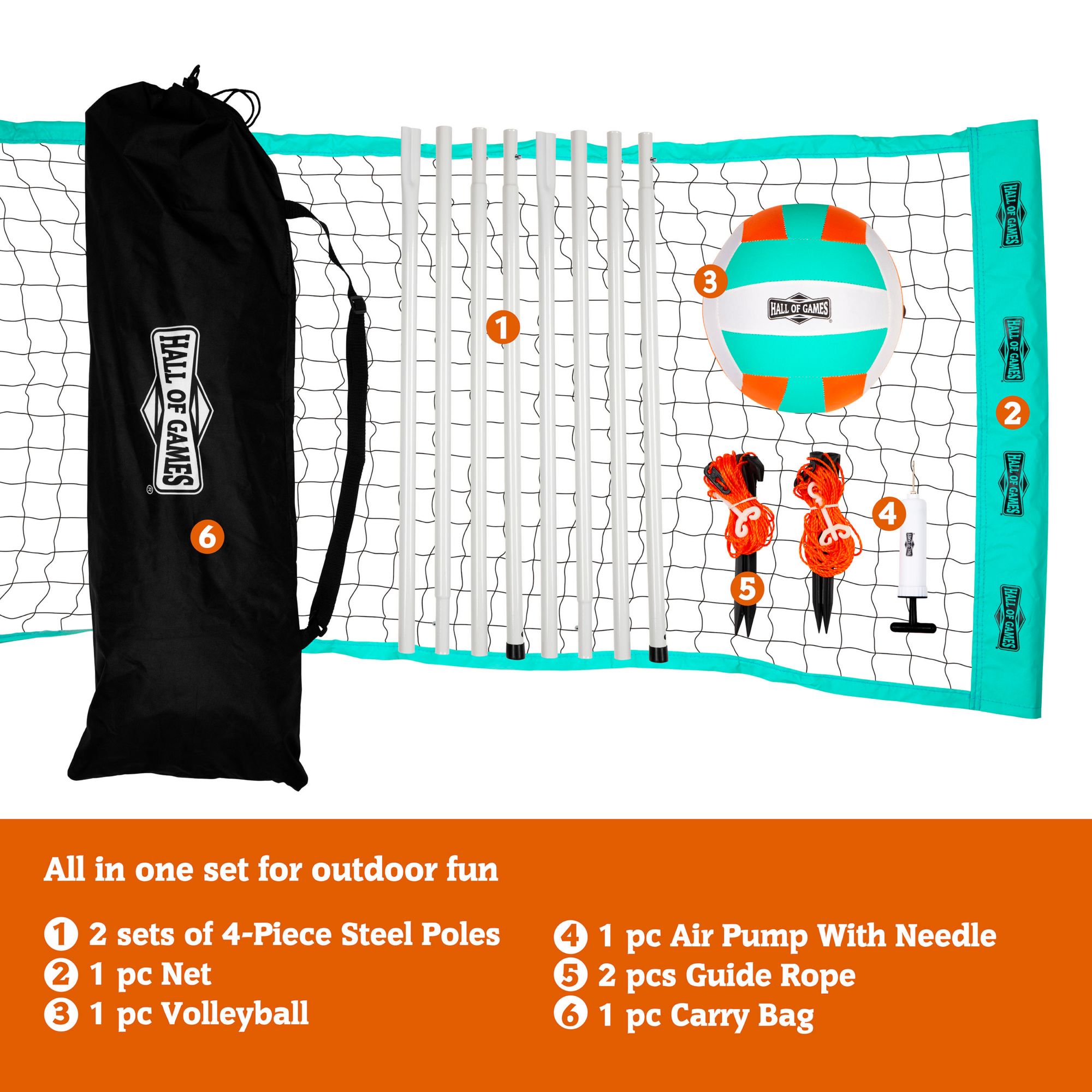 Hall of Games 20' Volleyball Net Set with Bag product image