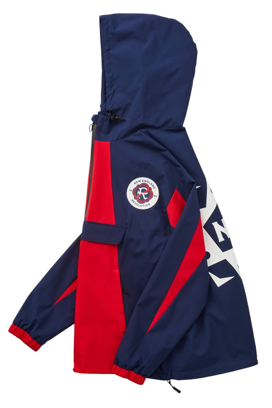 Live Breathe Futbol Men's New England Revolution 2-Hit Multicolor Anorak Jacket product image