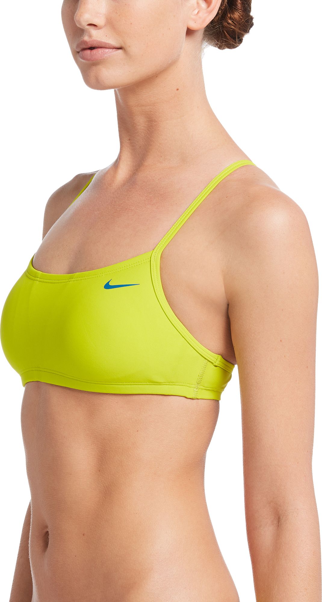 nike solid racerback bikini top