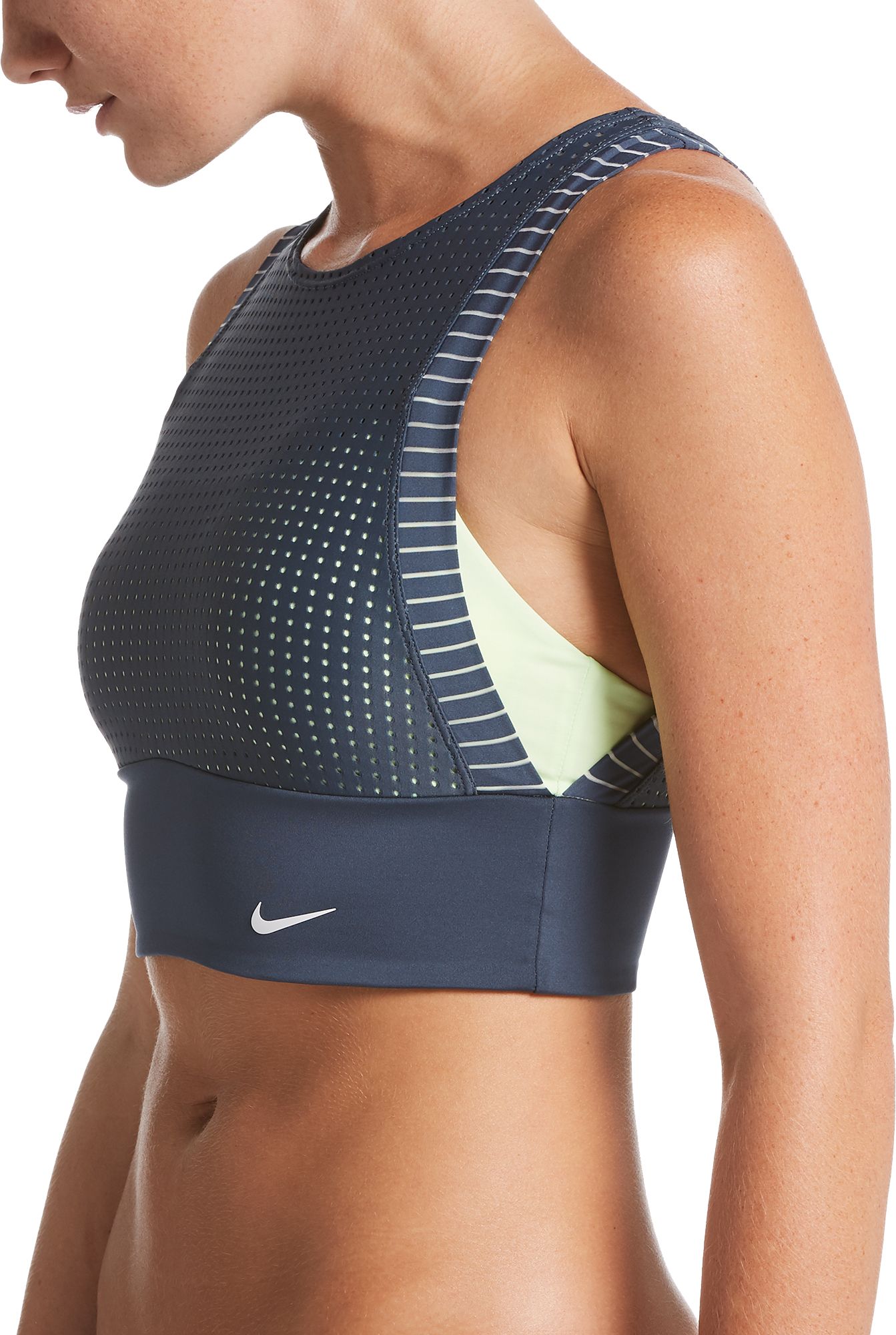 nike sport mesh layered midkini