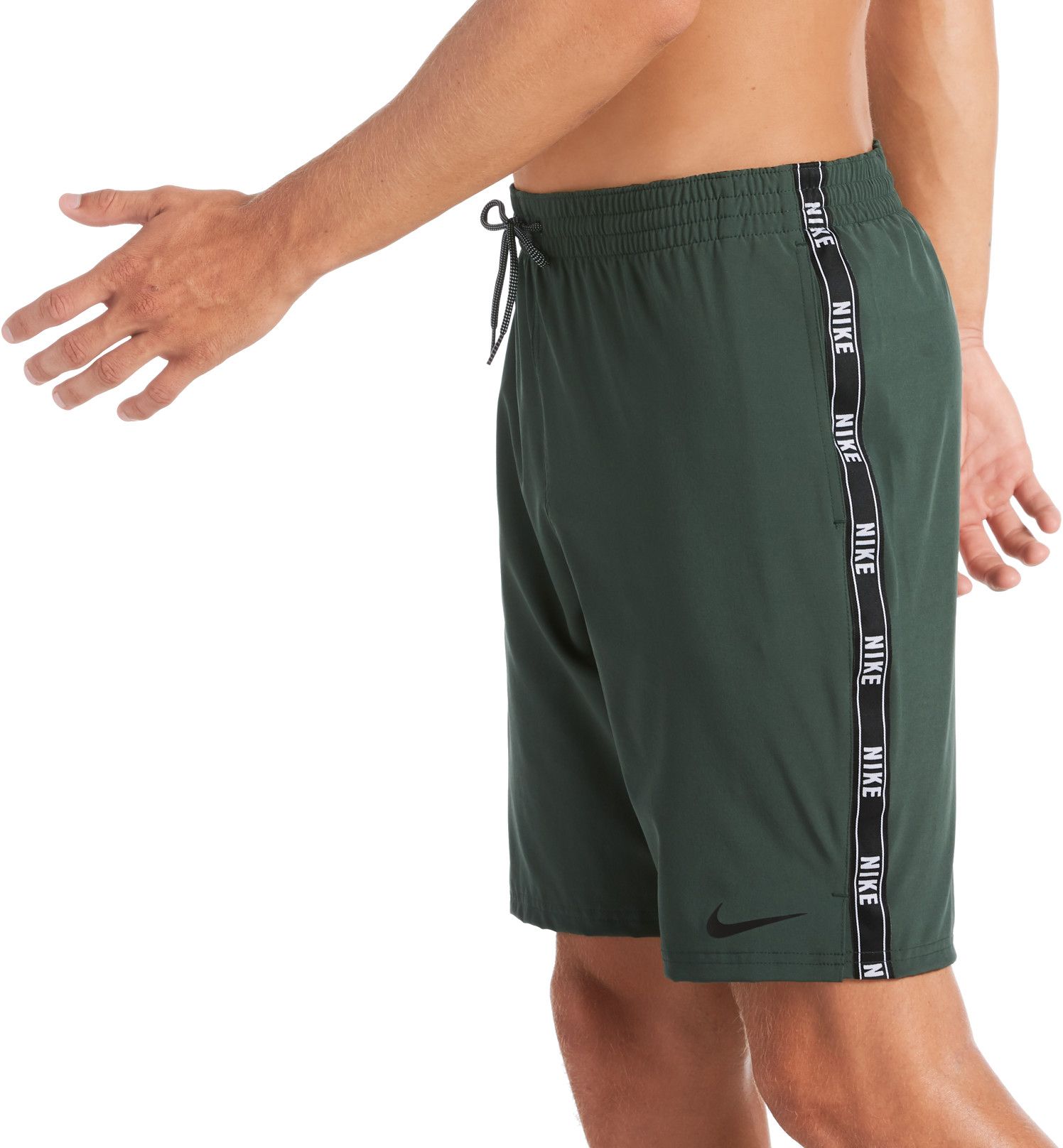 nike logo fetti swim trunks