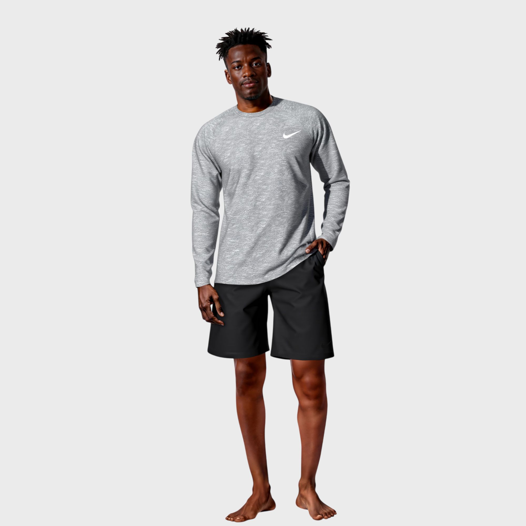 Nike Men's Heathered Long Sleeve Rash Guard product image