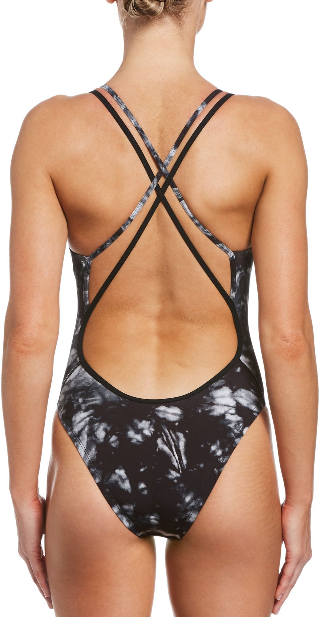 NIKE Women's Hydrastrong Tie Dye Spiderback One Piece Swimsuit