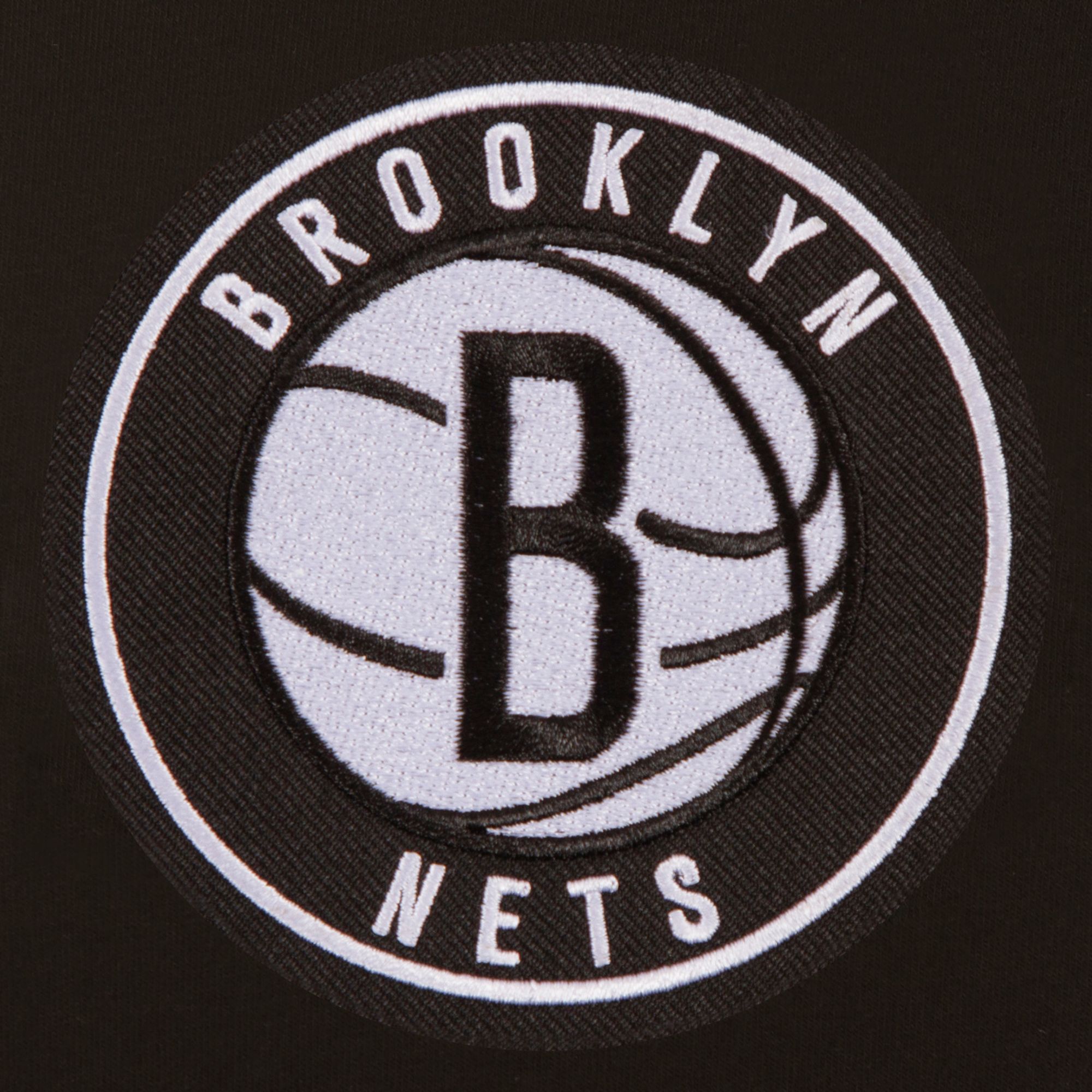 JH Design Men's Brooklyn Nets Black Varsity Jacket