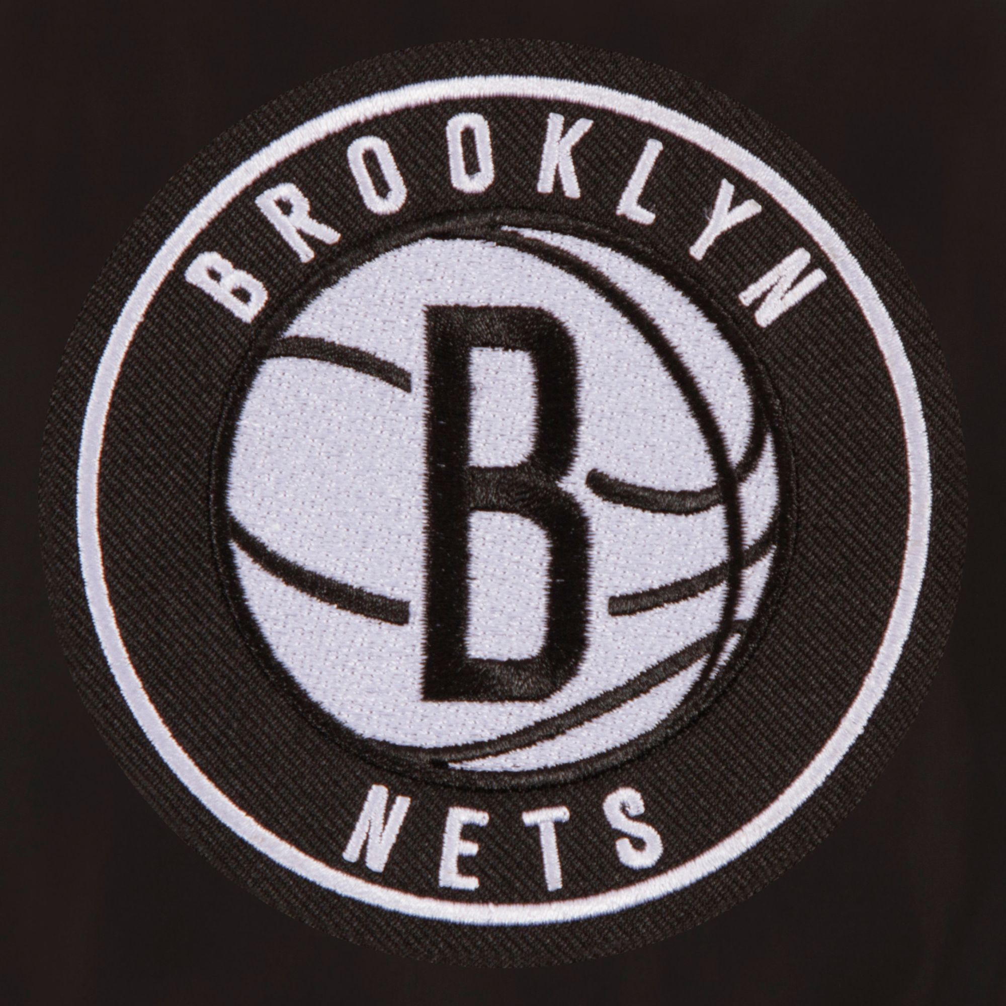 JH Design Men's Brooklyn Nets Black Bomber Jacket