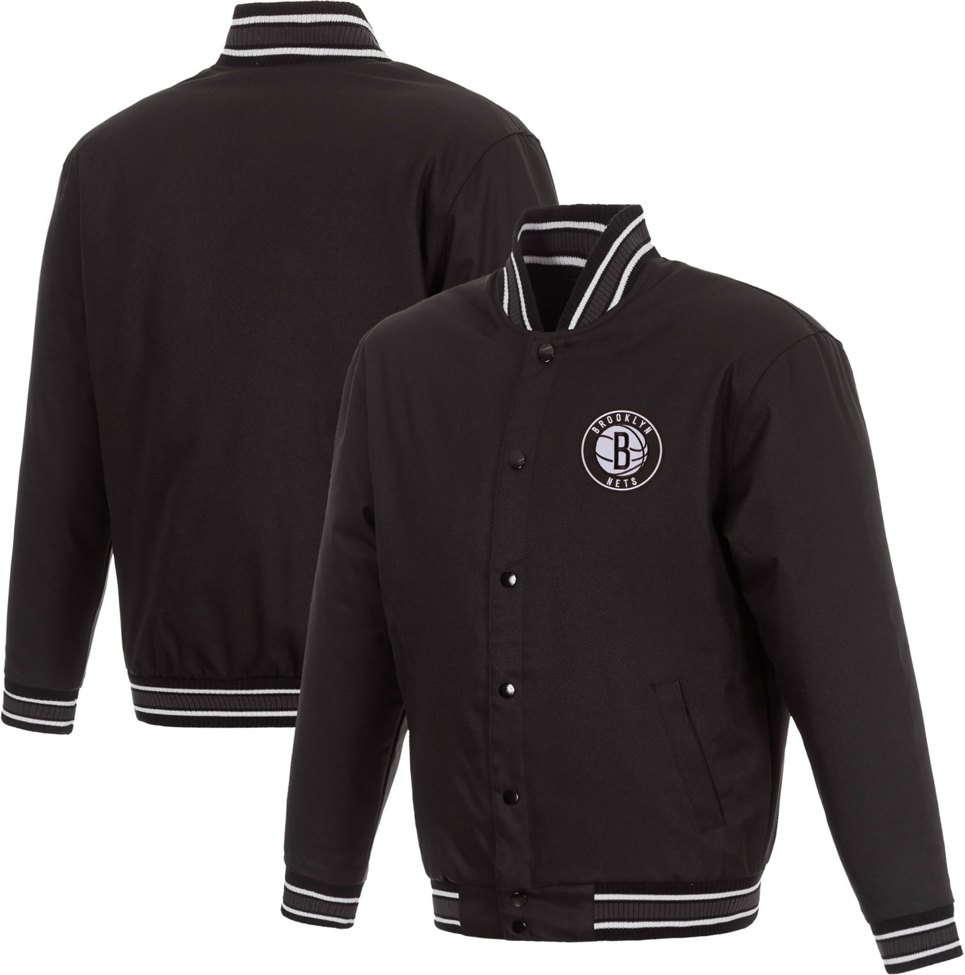 JH Design Men's Brooklyn Nets Black Twill Jacket product image
