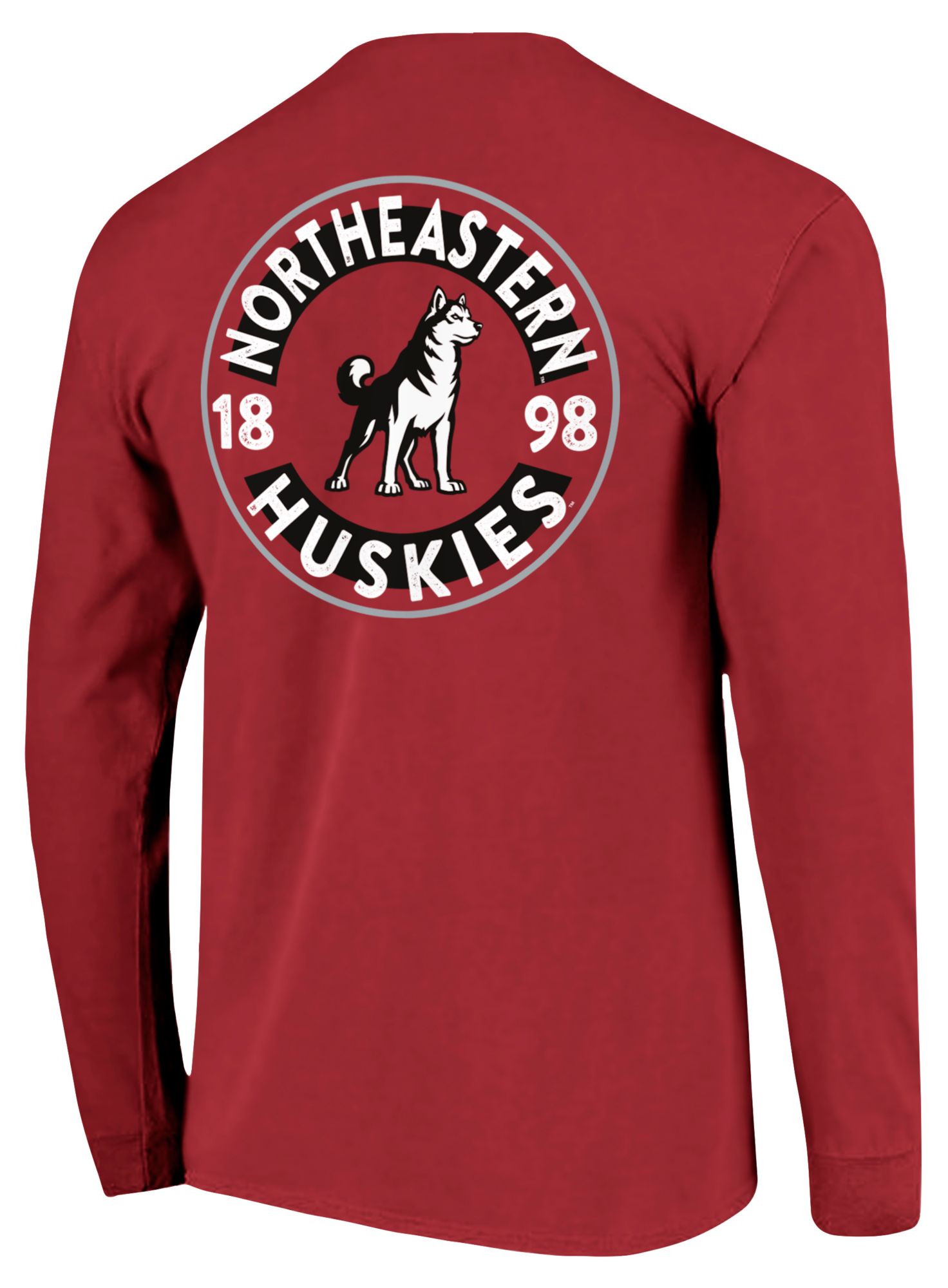 Image One Men's Northeastern Huskies Red Mascot Circle T-Shirt product image