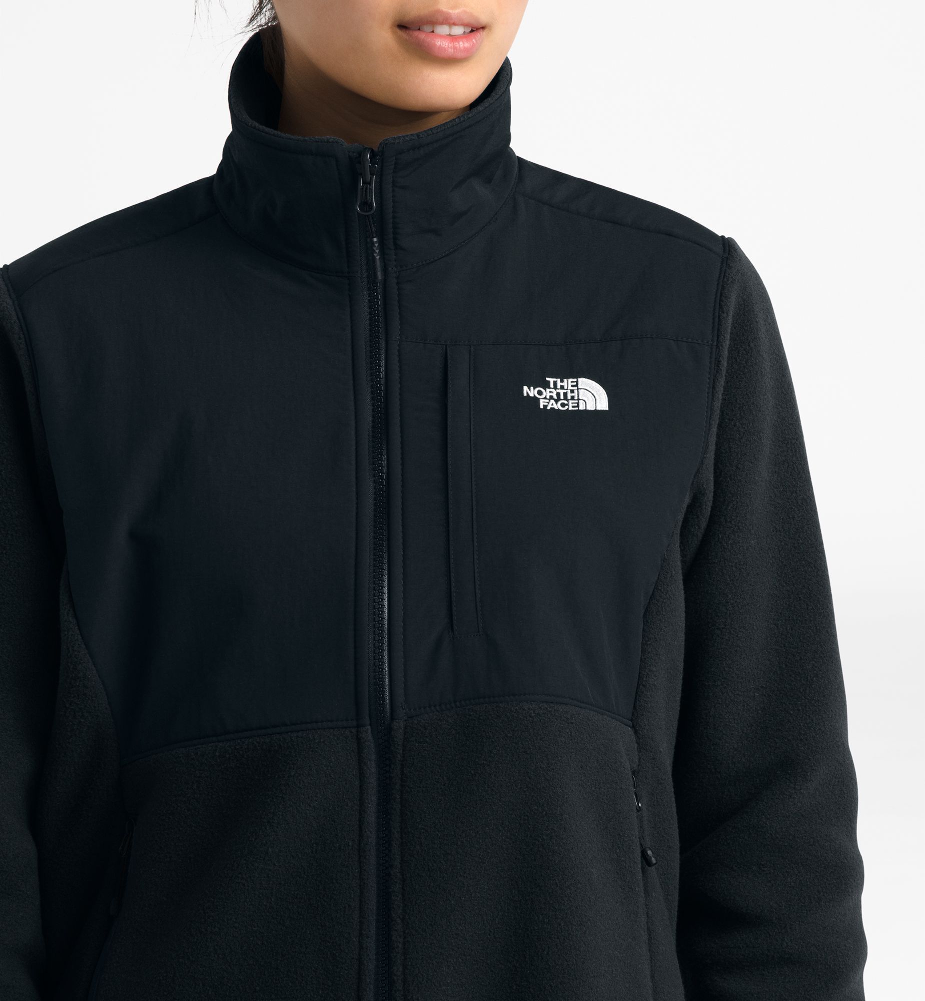 the north face women's denali hoodie fleece jacket black