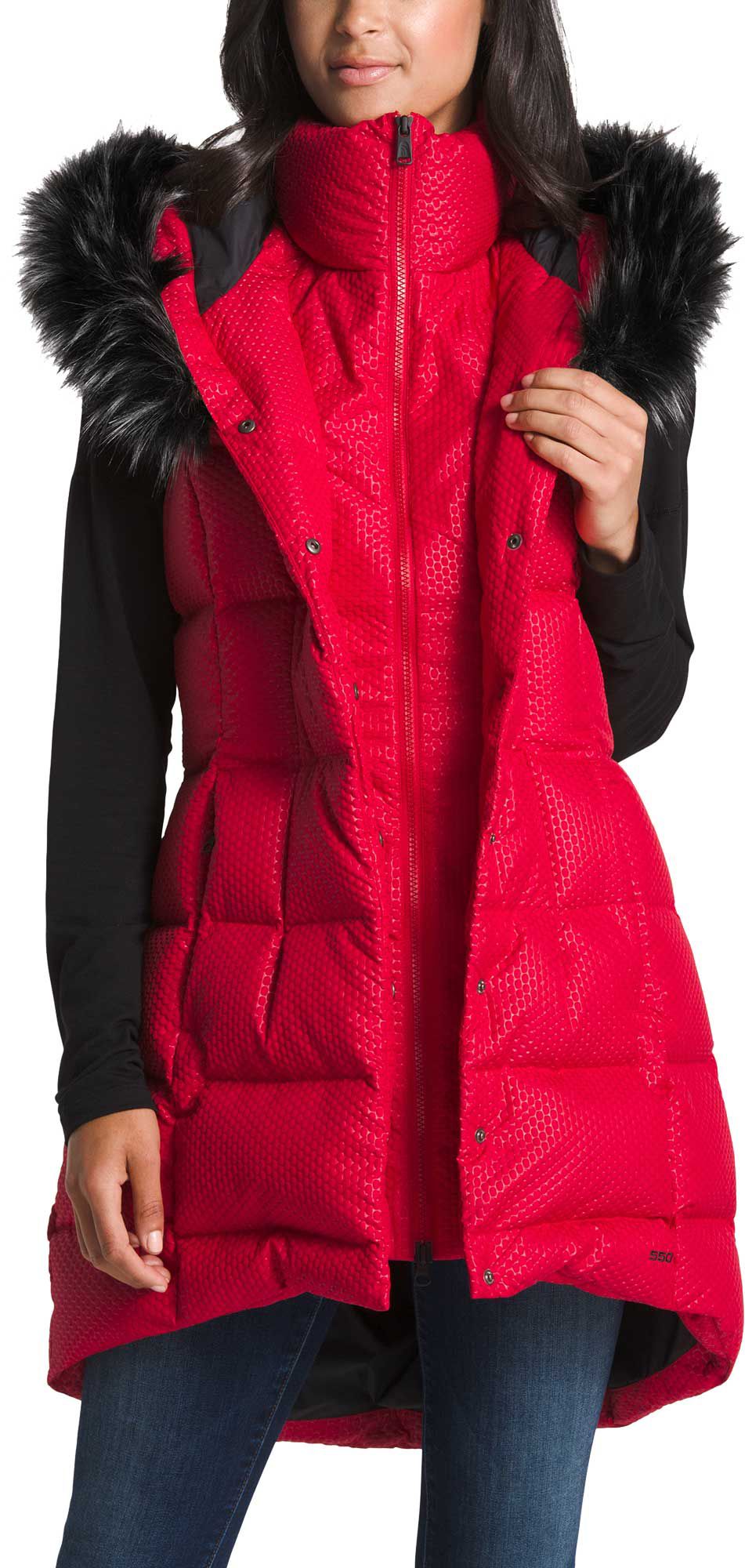 the north face women's hey mama parkina insulated jacket red