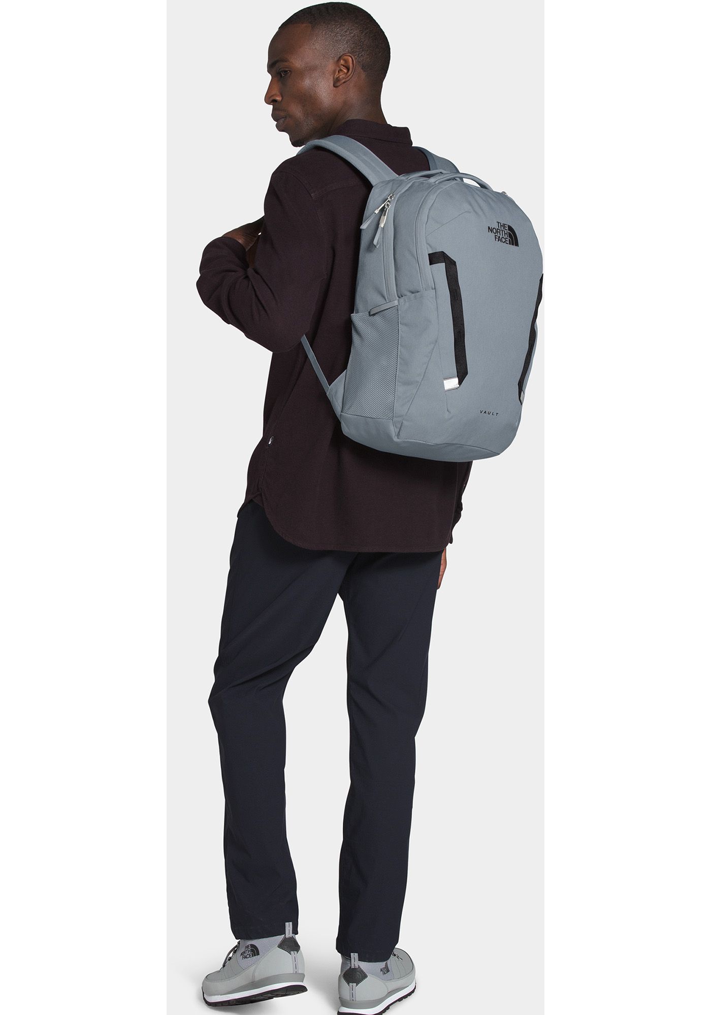 North face vault backpack grey online