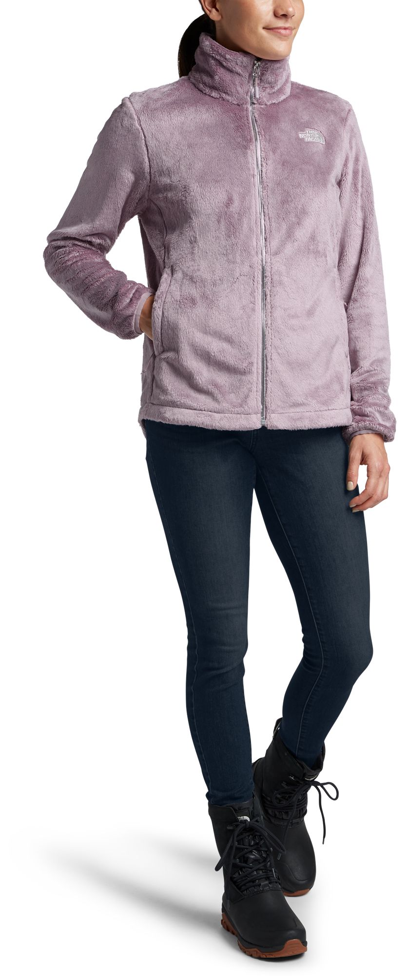 north face furry fleece pink