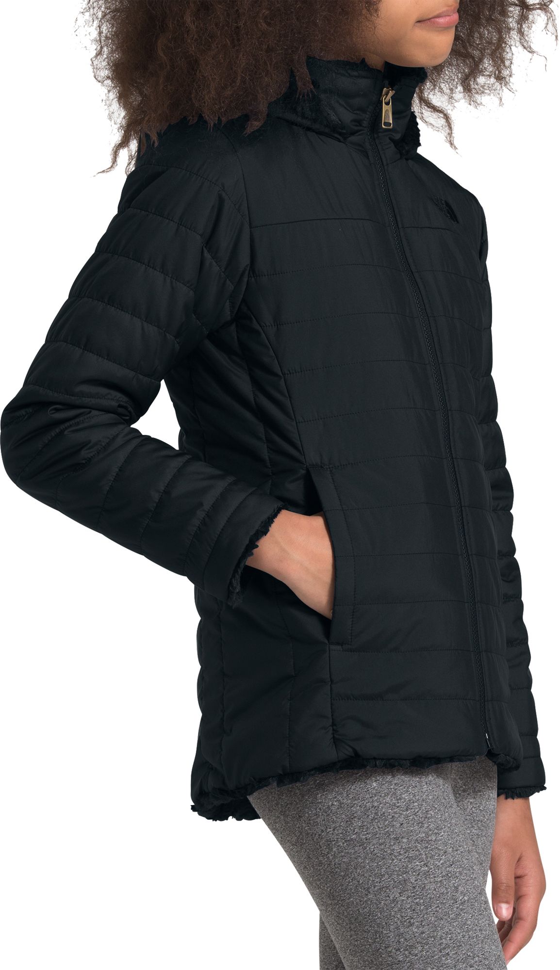 the north face big girls hooded mossbud swirl parka