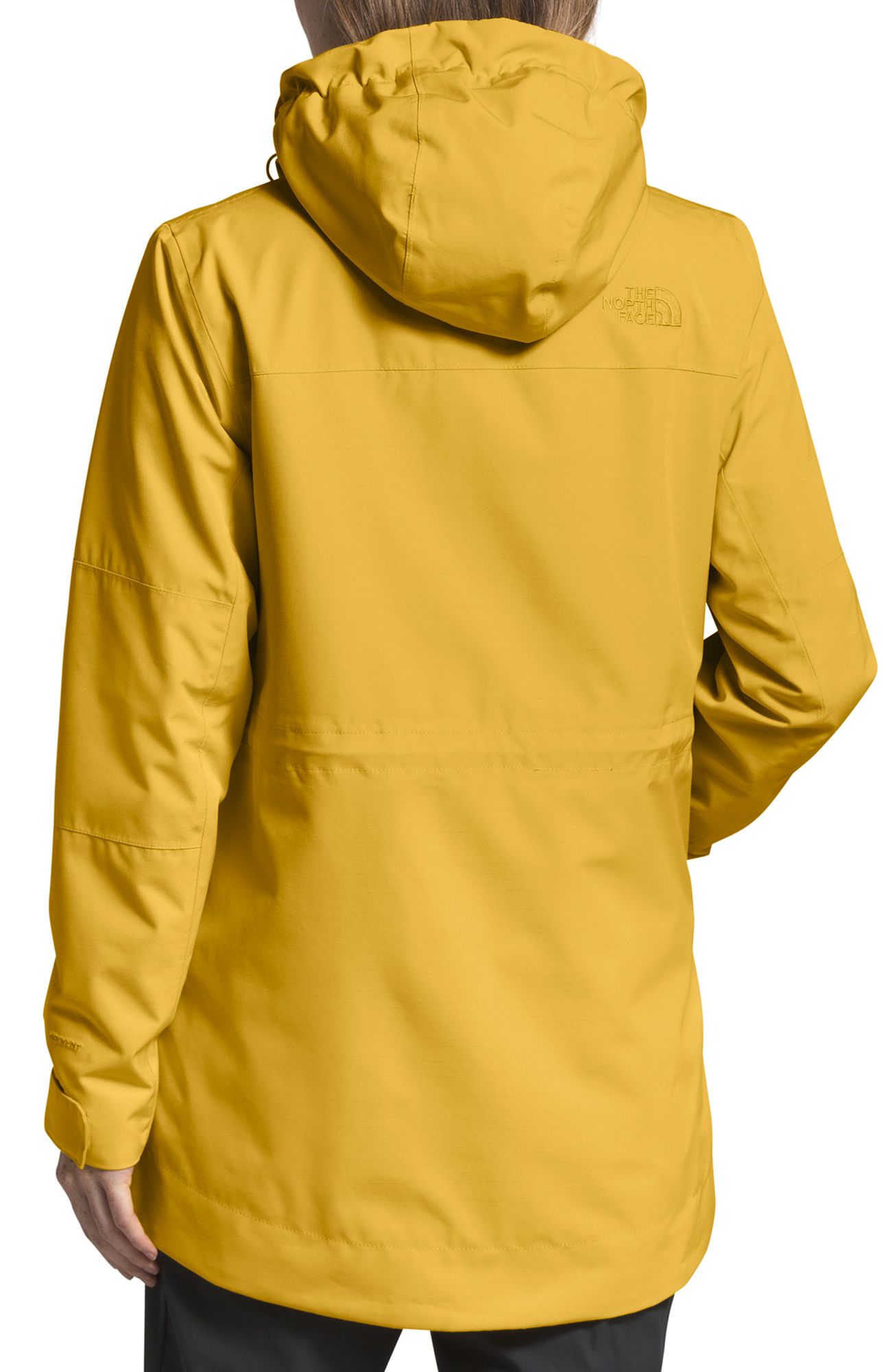 north face women's rain jacket yellow