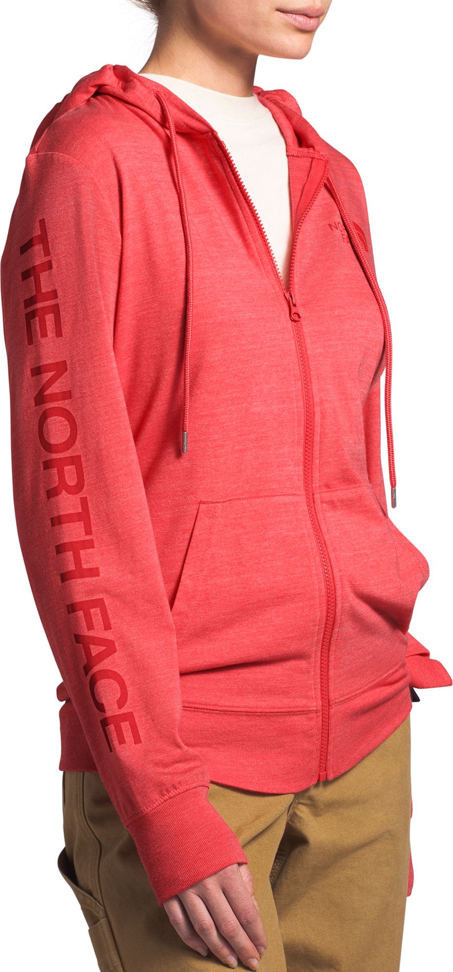 north face women's lightweight full zip hoodie