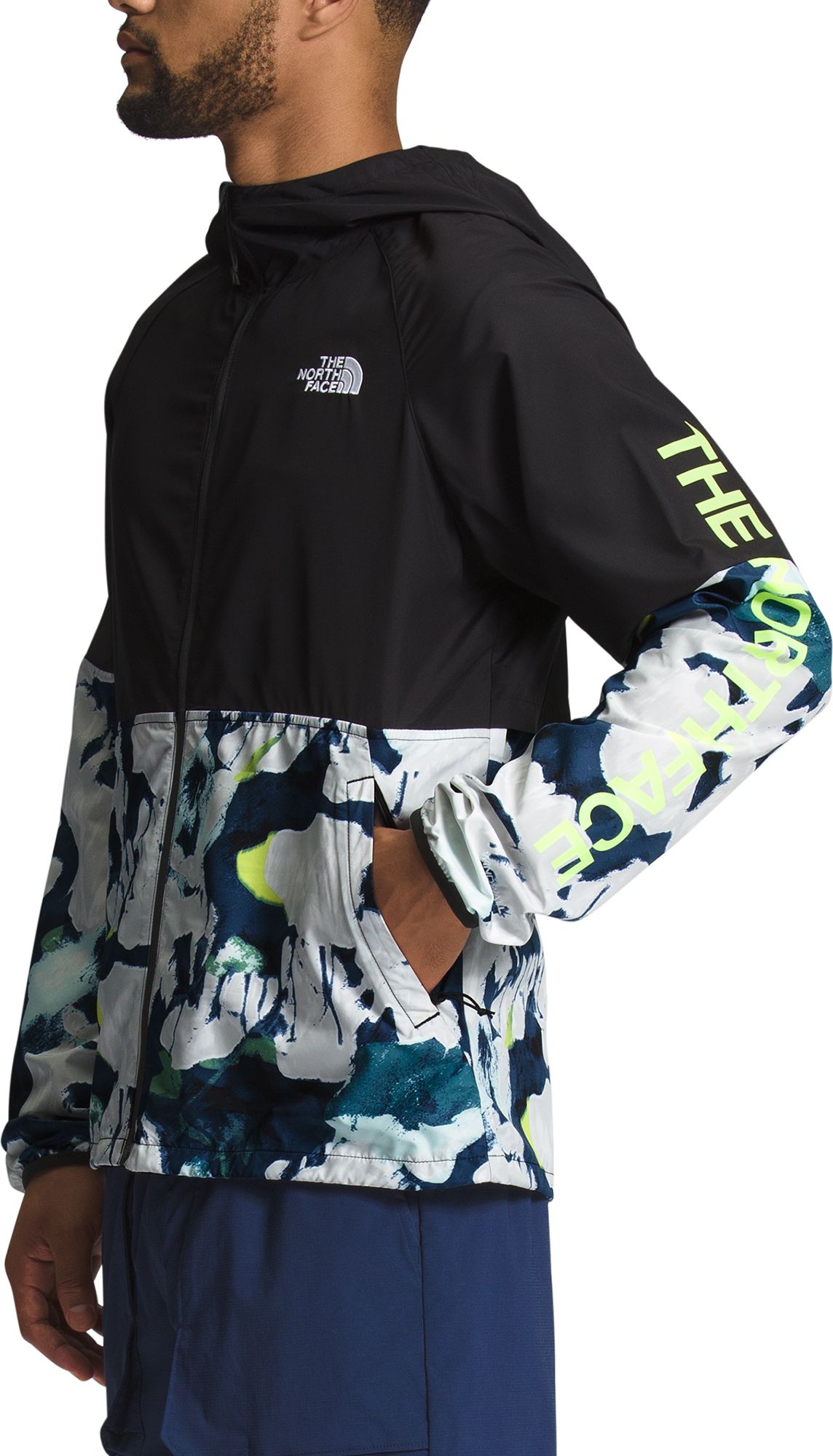 The North Face Men's Printed Flyweight 2.0 Hooded Full Zip Windbreaker product image