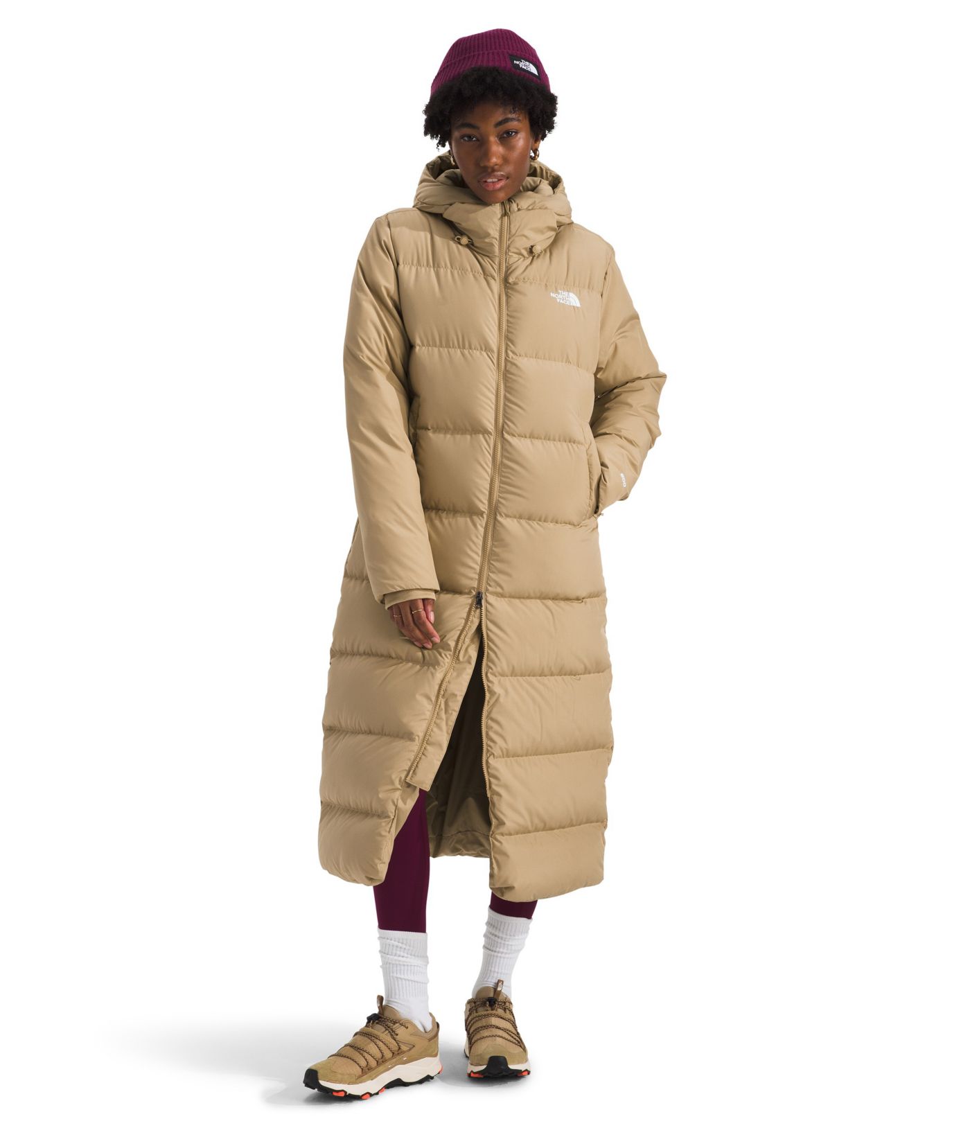 North face beige parka hotsell