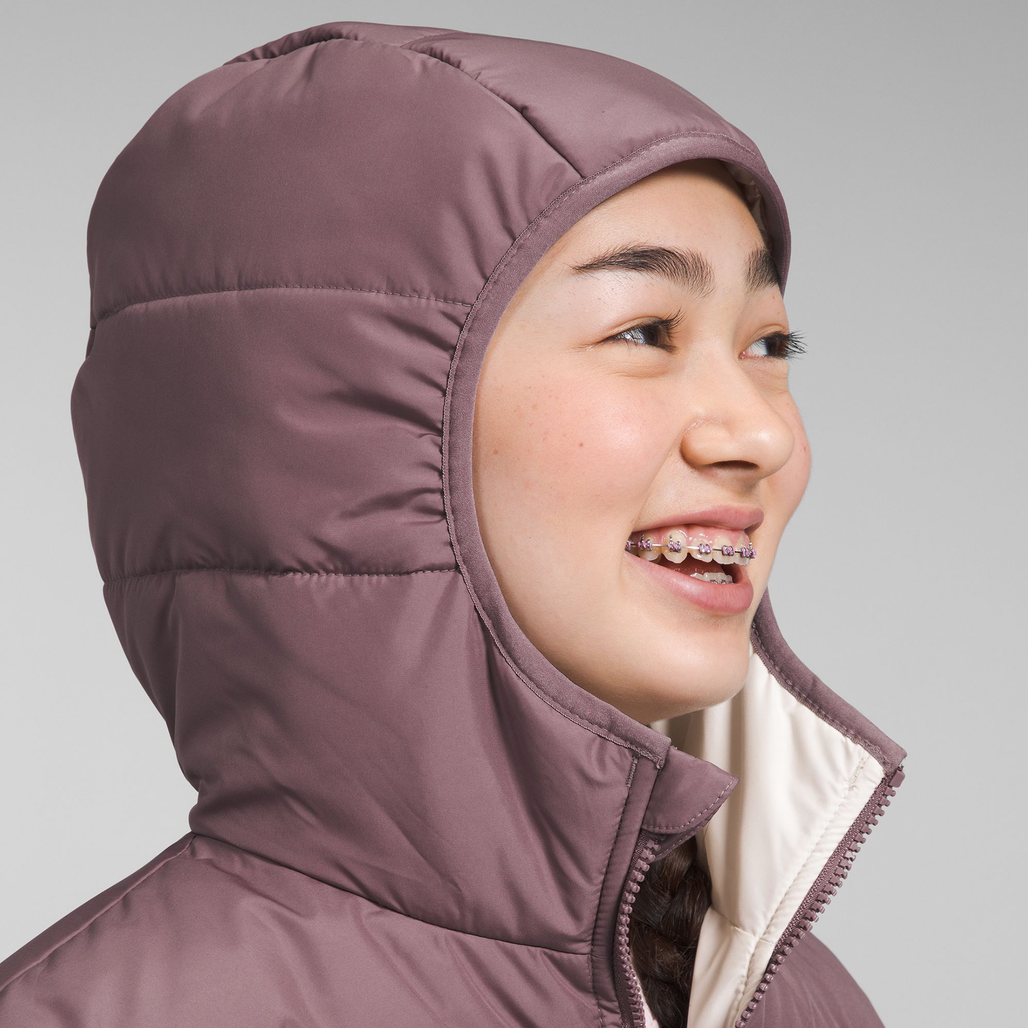 The North Face Girls' Reversible North Down Hooded Jacket product image