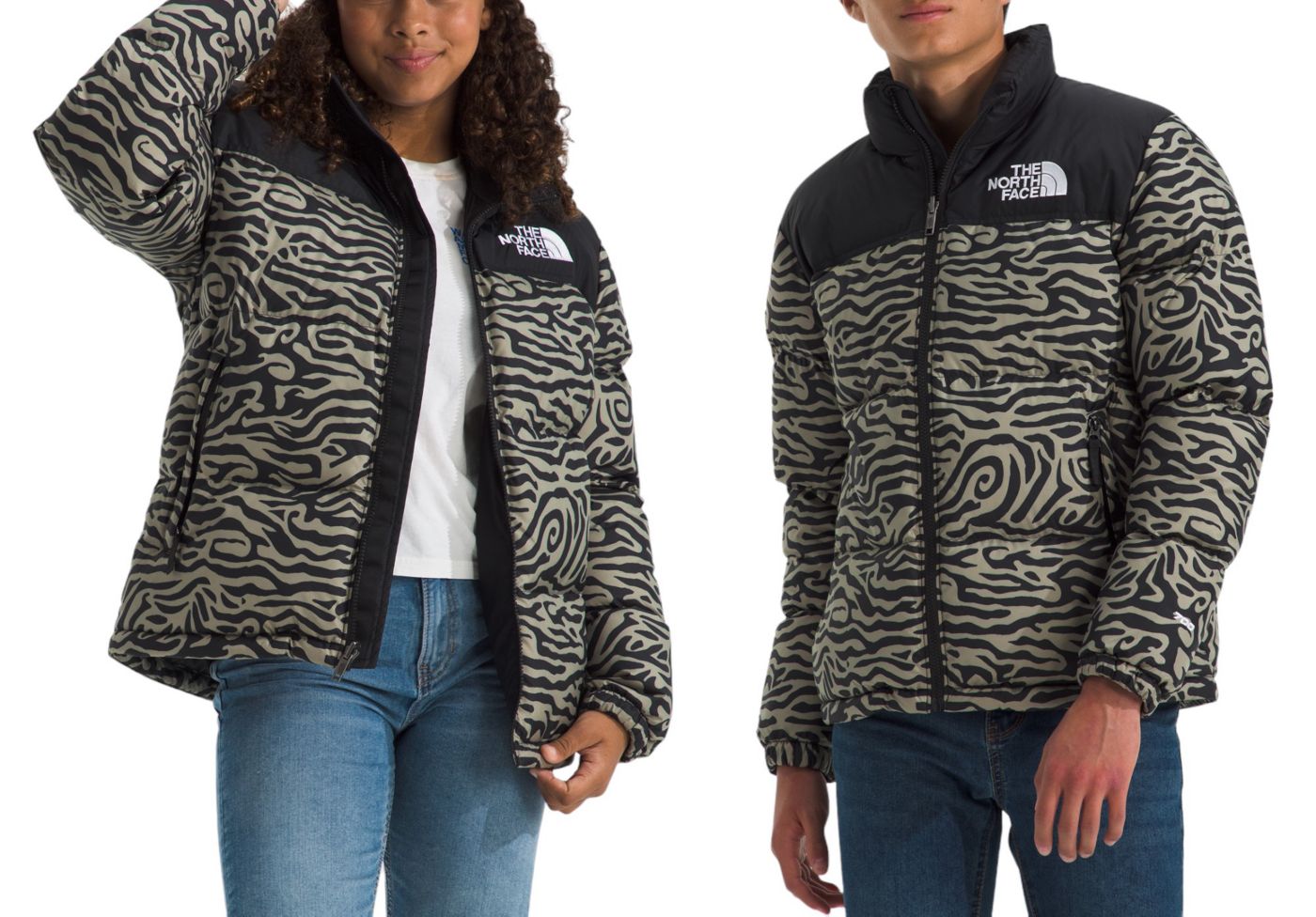 North Face 1996 Retro on sale Nuptse Leopard Print Jacket