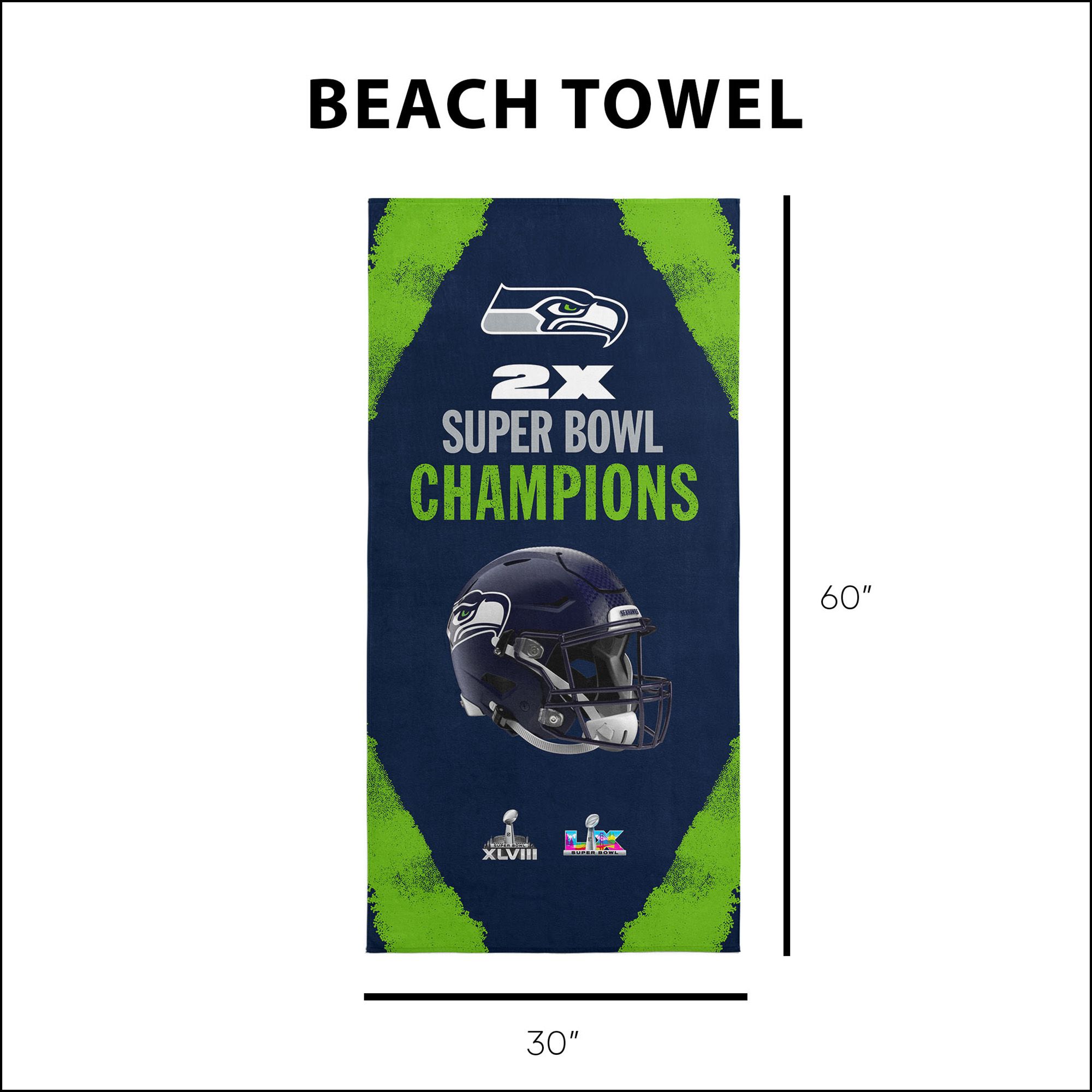 Northwest 2025-26 Super Bowl LX Champions Seattle Seahawks Coastal Towel product image