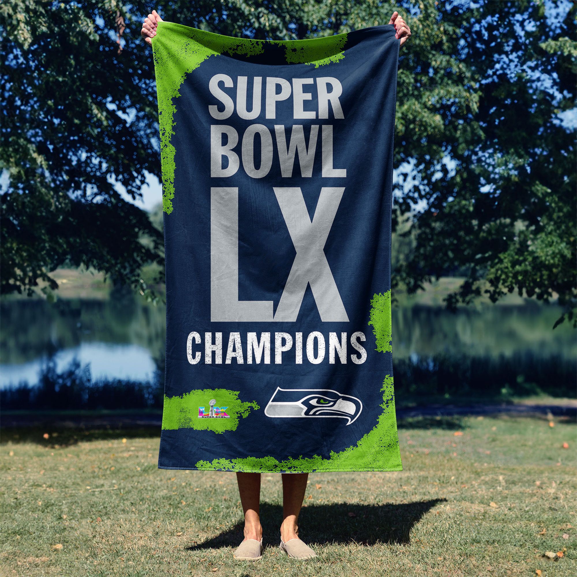 Northwest 2025-26 Super Bowl LX Champions Seattle Seahawks Barbary Beach Towel product image
