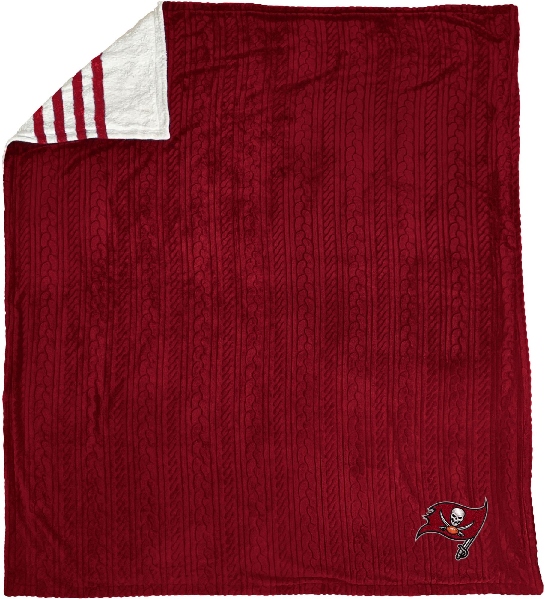 Pegasus Sports Tampa Bay Buccaneers 60'' x 70'' Embossed Sherpa Stripe Throw Blanket product image