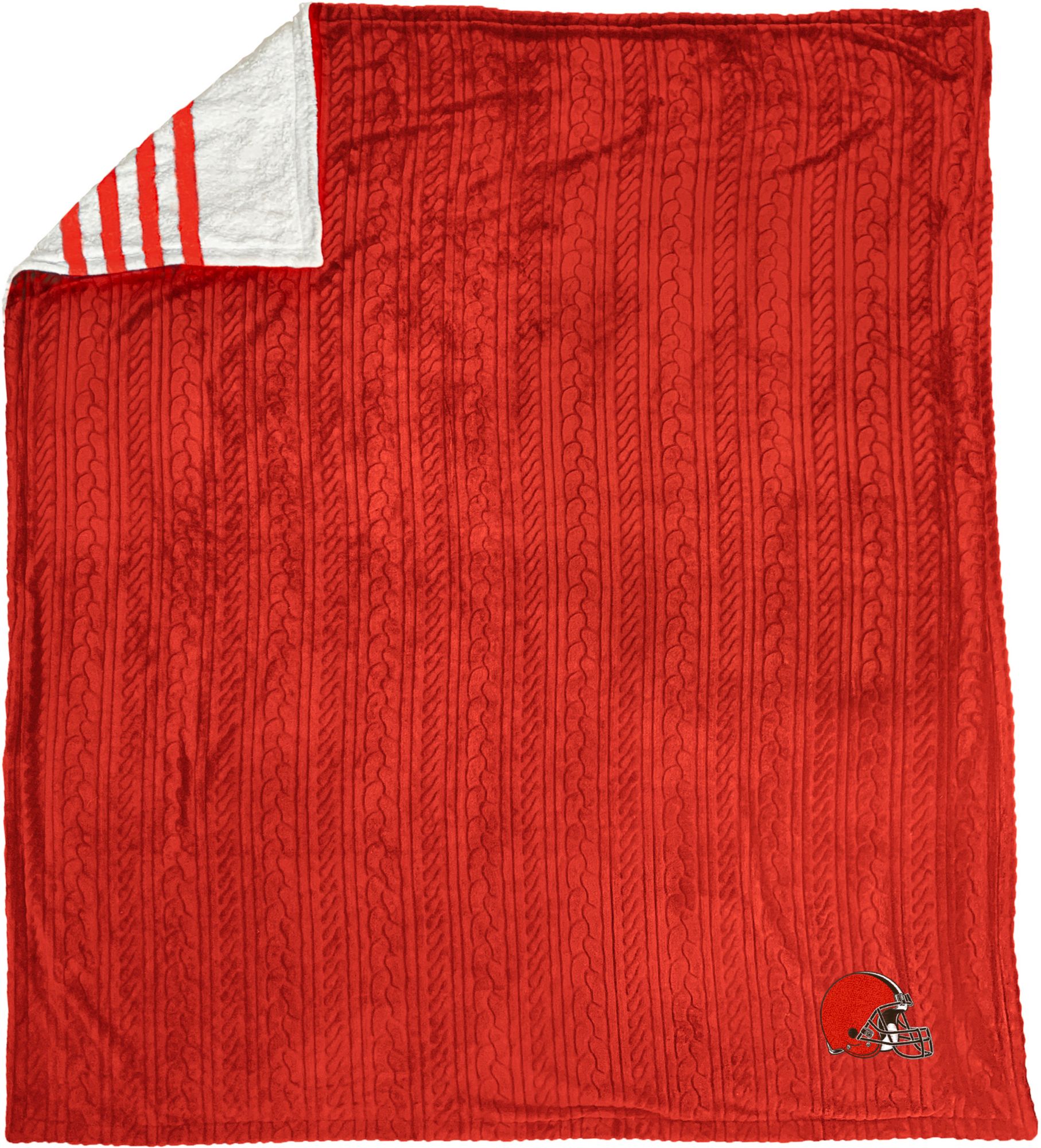 Pegasus Sports Cleveland Browns 60'' x 70'' Embossed Sherpa Stripe Throw Blanket product image