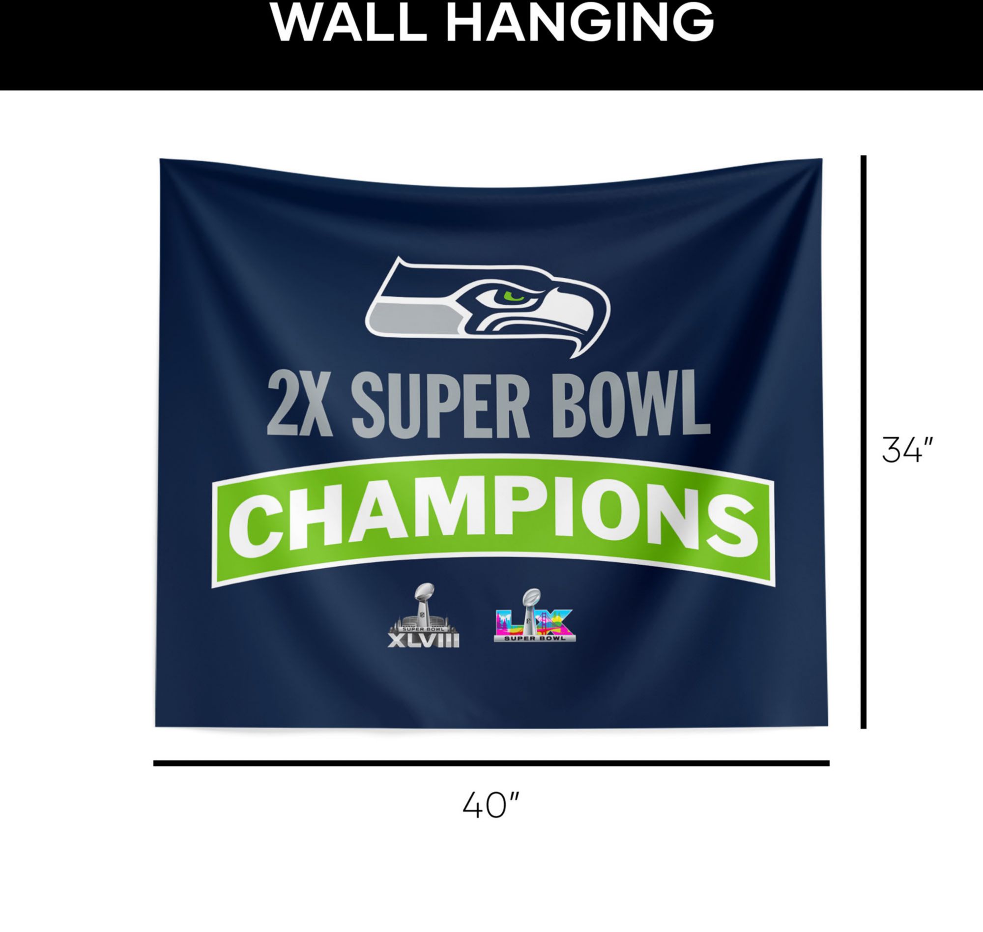 Northwest 2025-26 Super Bowl LX Champions Seattle Seahawks Grind Wall Hang product image