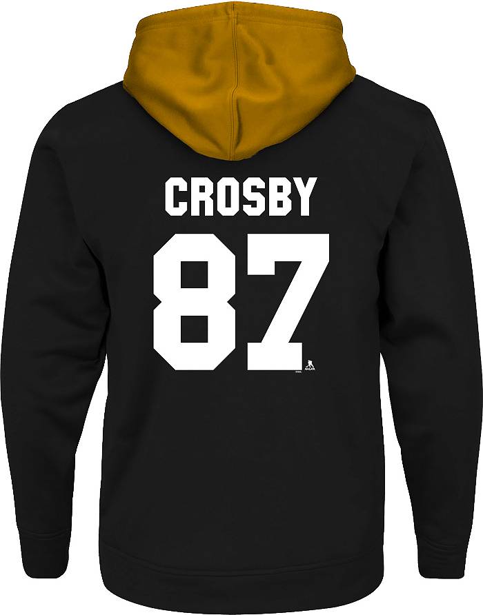 NHL Big & Tall Pittsburgh Penguins Sidney Crosby #87 Black Full-Zip Hoodie