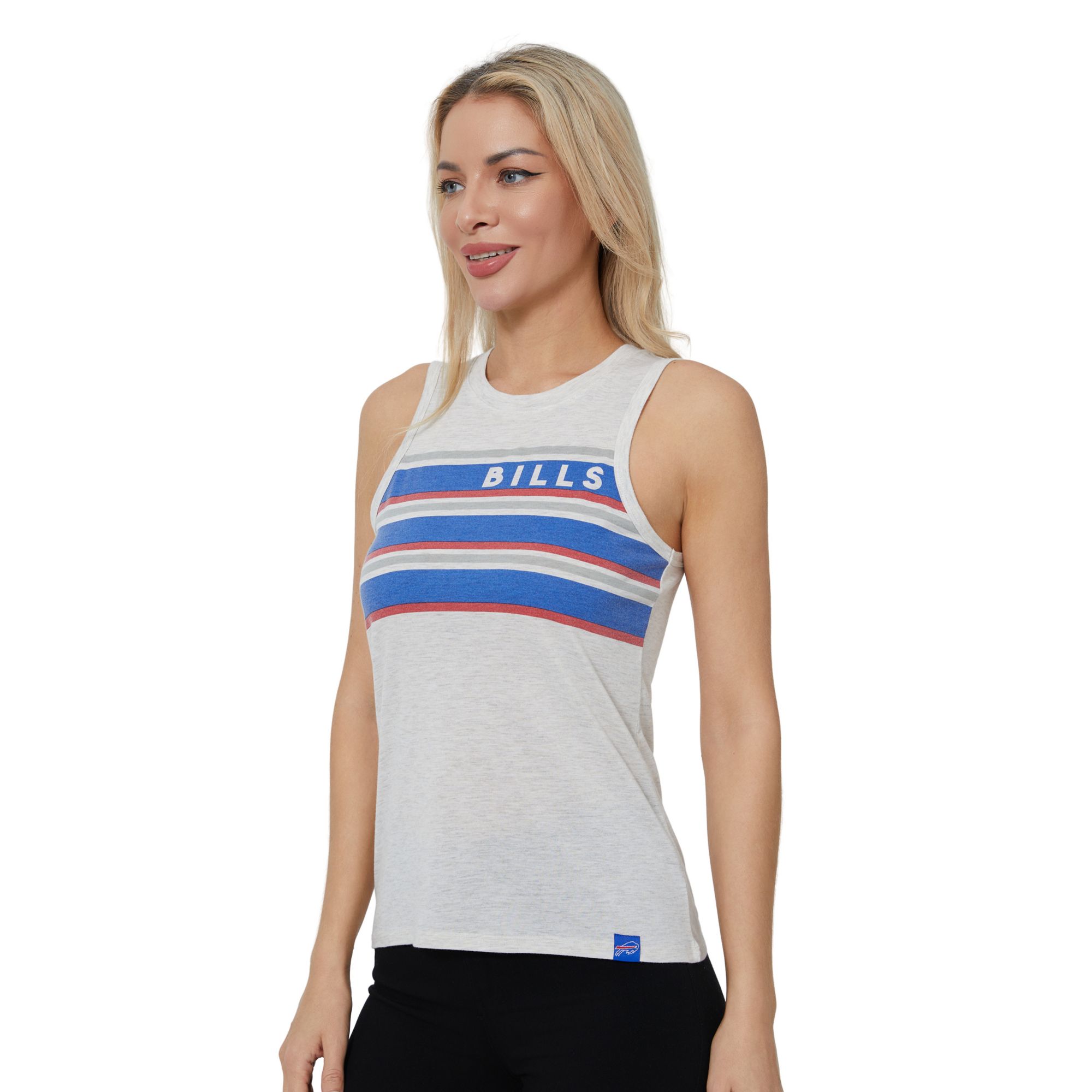 Concepts Sport Women's Buffalo Bills Cream Birch Stripe Tank Top product image