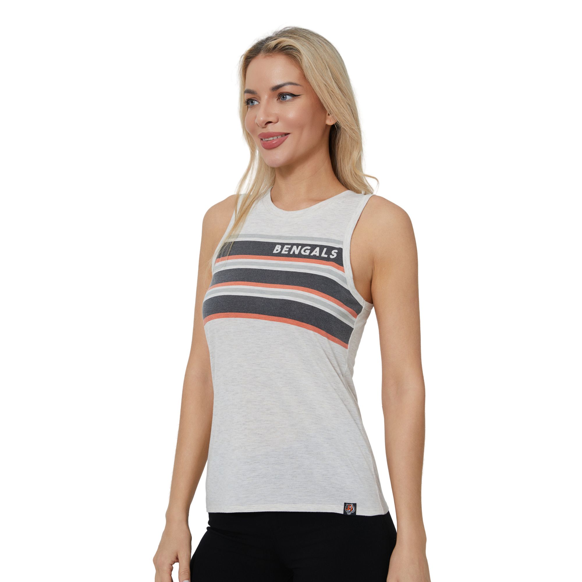 Concepts Sport Women's Cincinnati Bengals Cream Birch Stripe Tank Top product image