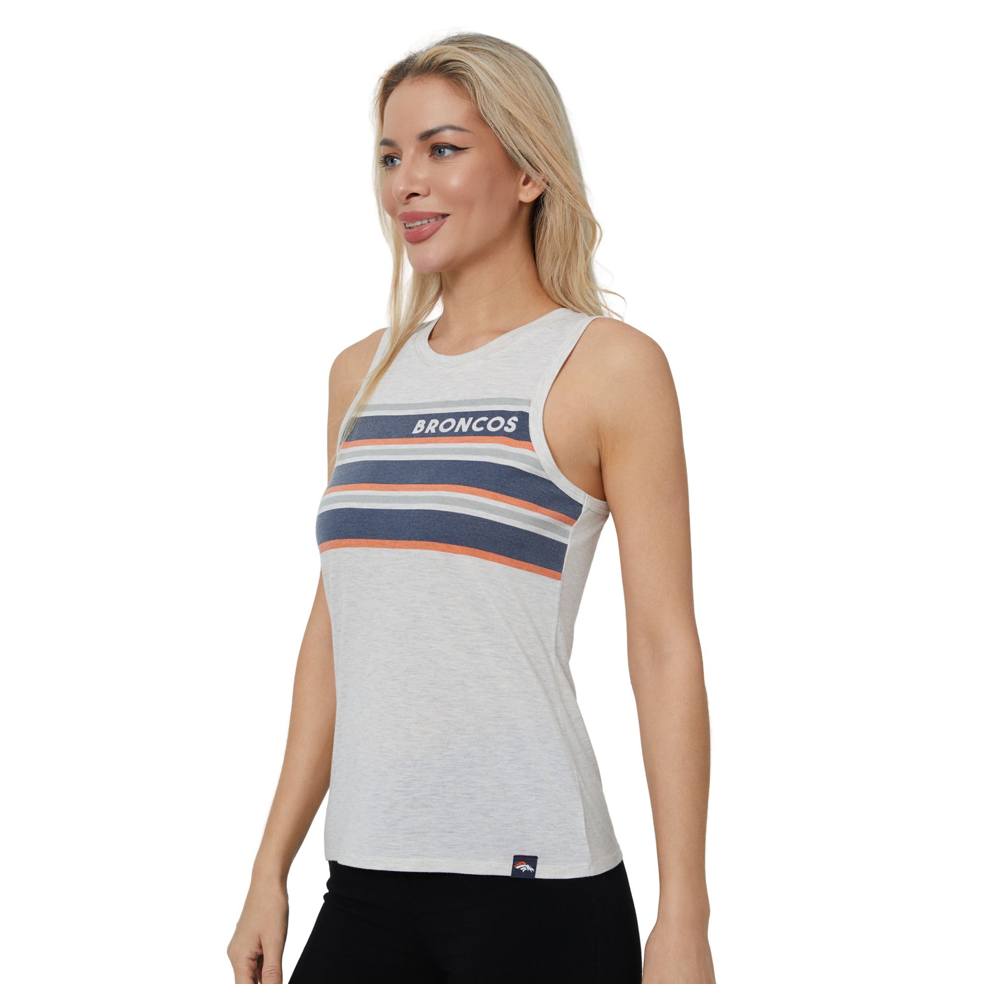 Concepts Sport Women's Denver Broncos Cream Birch Stripe Tank Top product image